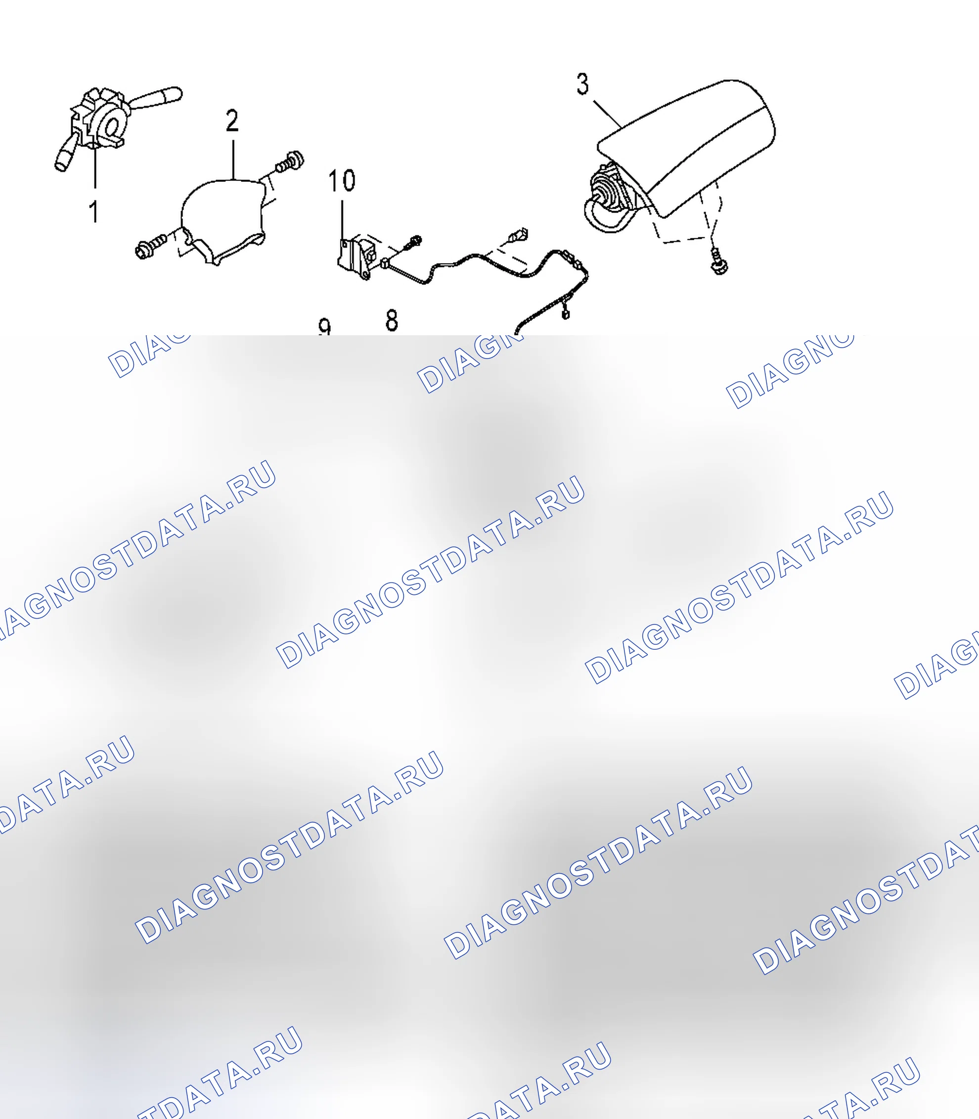 Рис. 7: РАСПОЛОЖЕНИЕ КОМПОНЕНТОВ. Hyundai Creta II