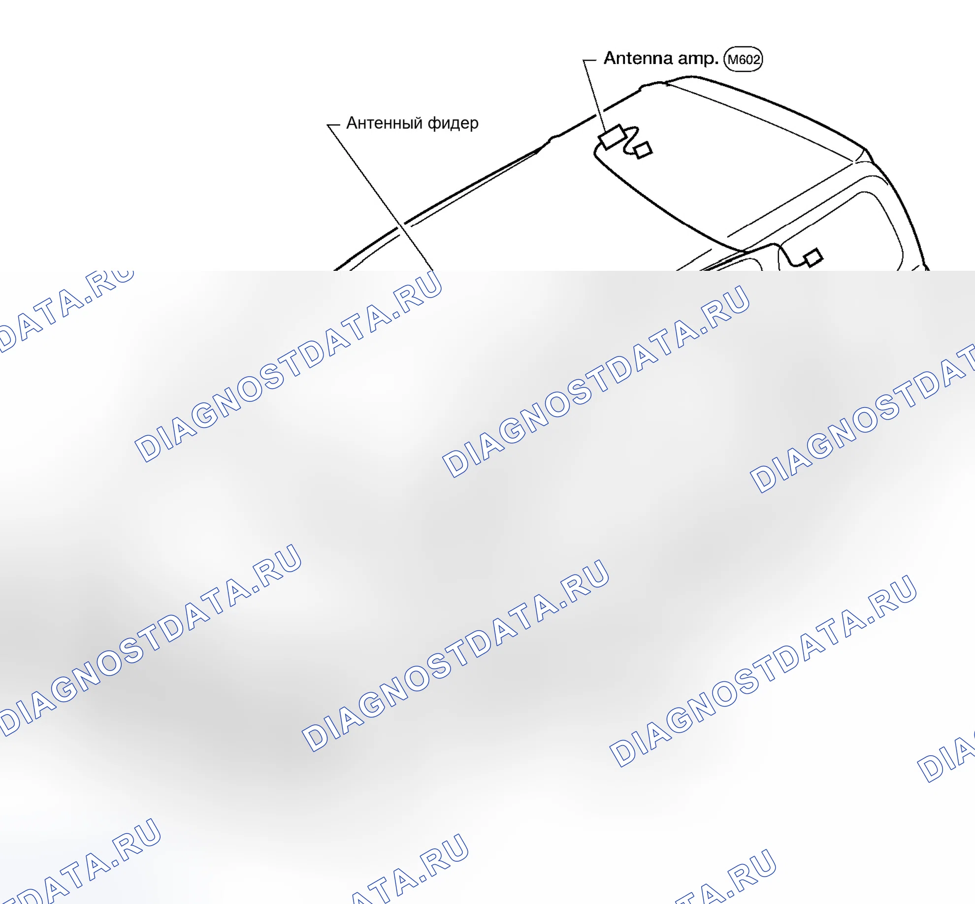 Рис. 2: Расположение антенны. Infiniti QX56 I