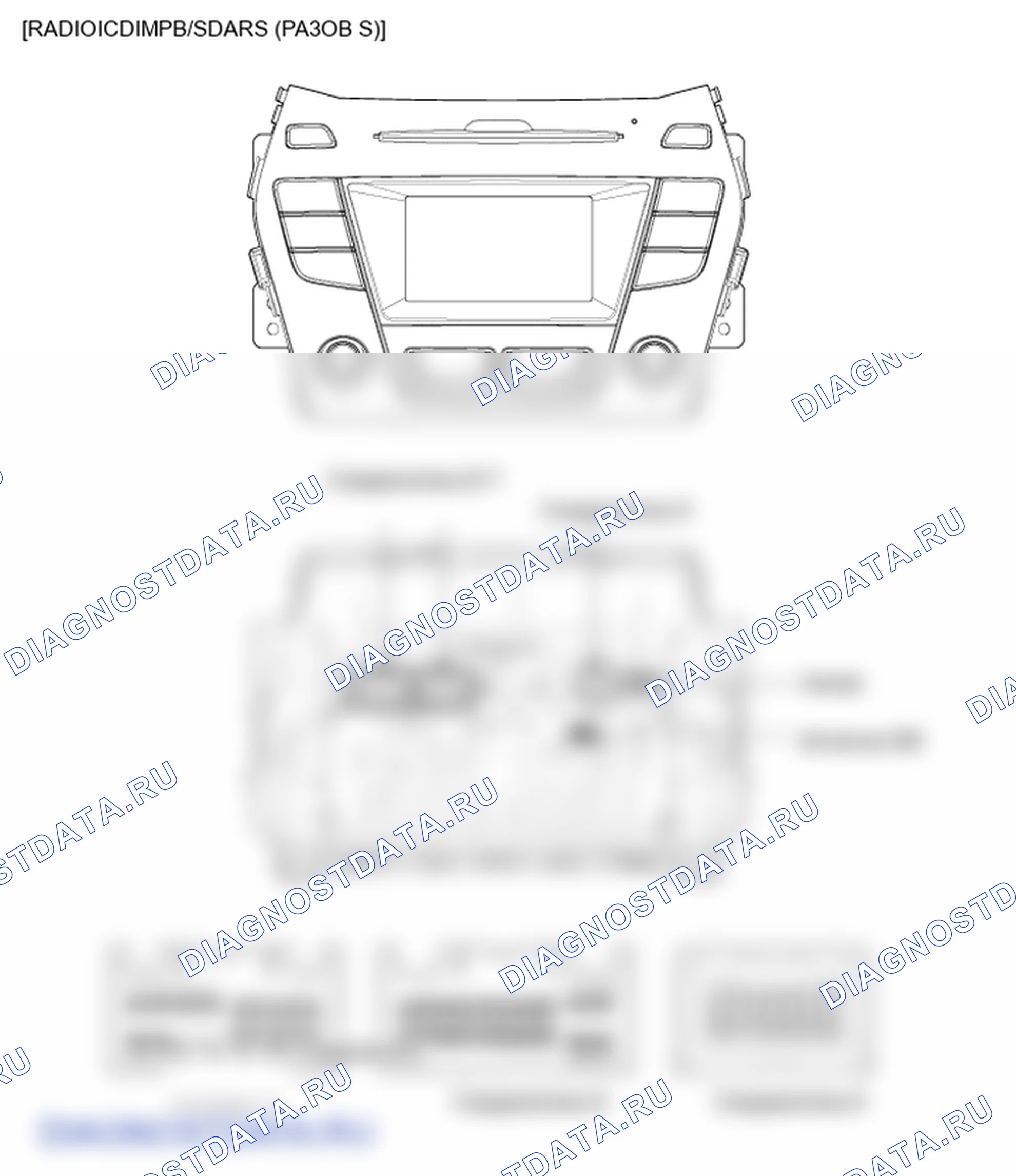 Расположение деталей аудиомодуля. Hyundai Santafe Sport DMA