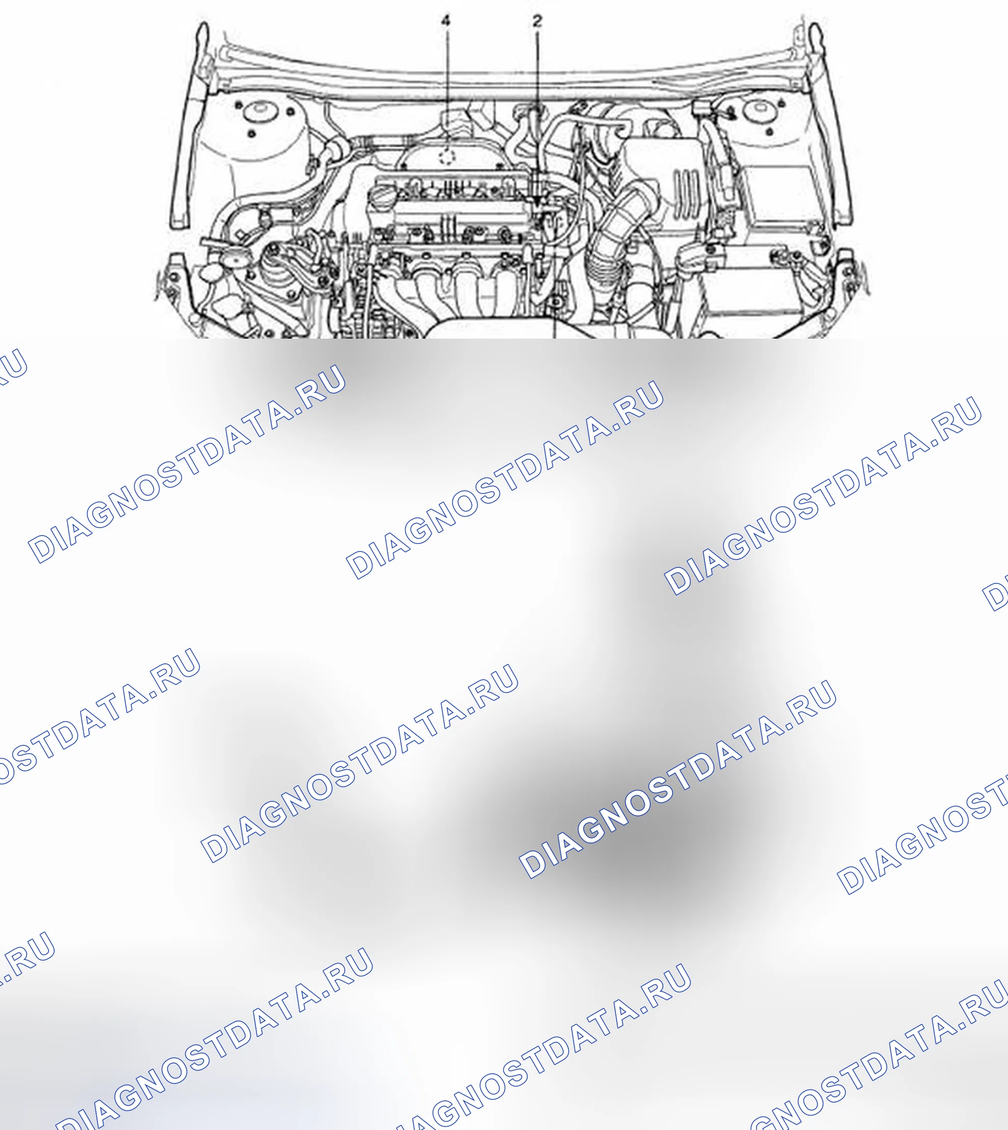 Рис. 1: РАСПОЛОЖЕНИЕ КОМПОНЕНТОВ. Hyundai Elantra IV