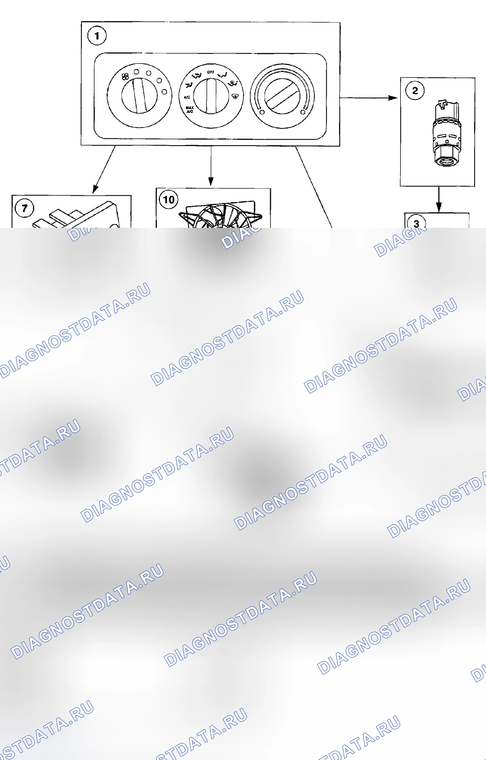 Рис. 8: Электрические компоненты. Mazda Tribute I