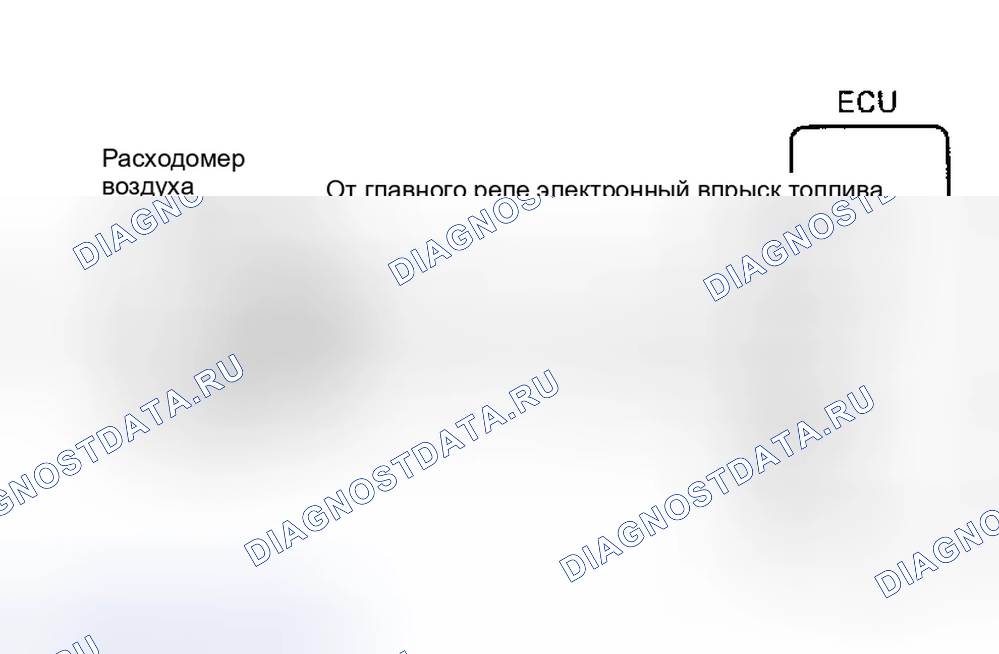Рис. 56: Код 24, 31/проверка № 5 Схема датчика температуры всасываемого воздуха и сигнала расходомера воздуха. Toyota 4Runner II