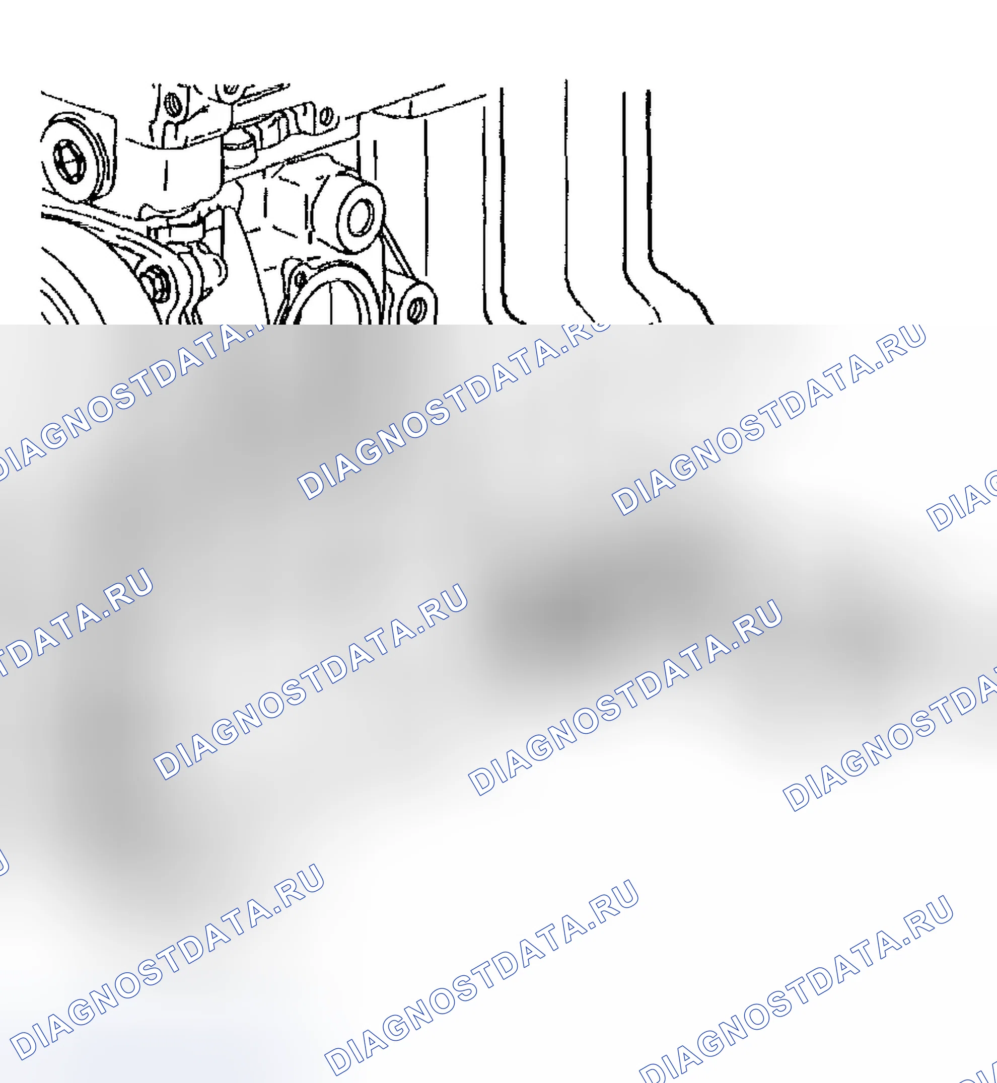 Рис. 1157: Установка натяжного шкива приводного ремня. Chevrolet TrailBlazer I