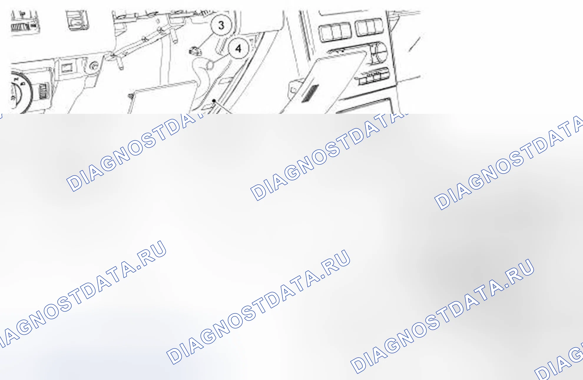 Рис. 113: Привод двери для смешивания температуры - Lh. Ford Edge I