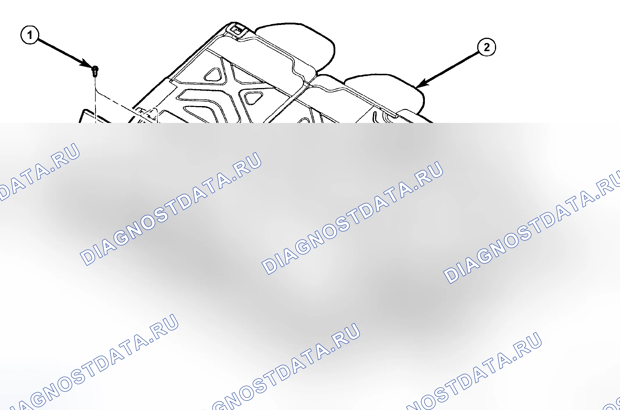 Рис. 405: СИДЕНЬЕ - ЗАДНЕЕ - MEGA CAB. Dodge Cab & Chassis R3500 HD transition