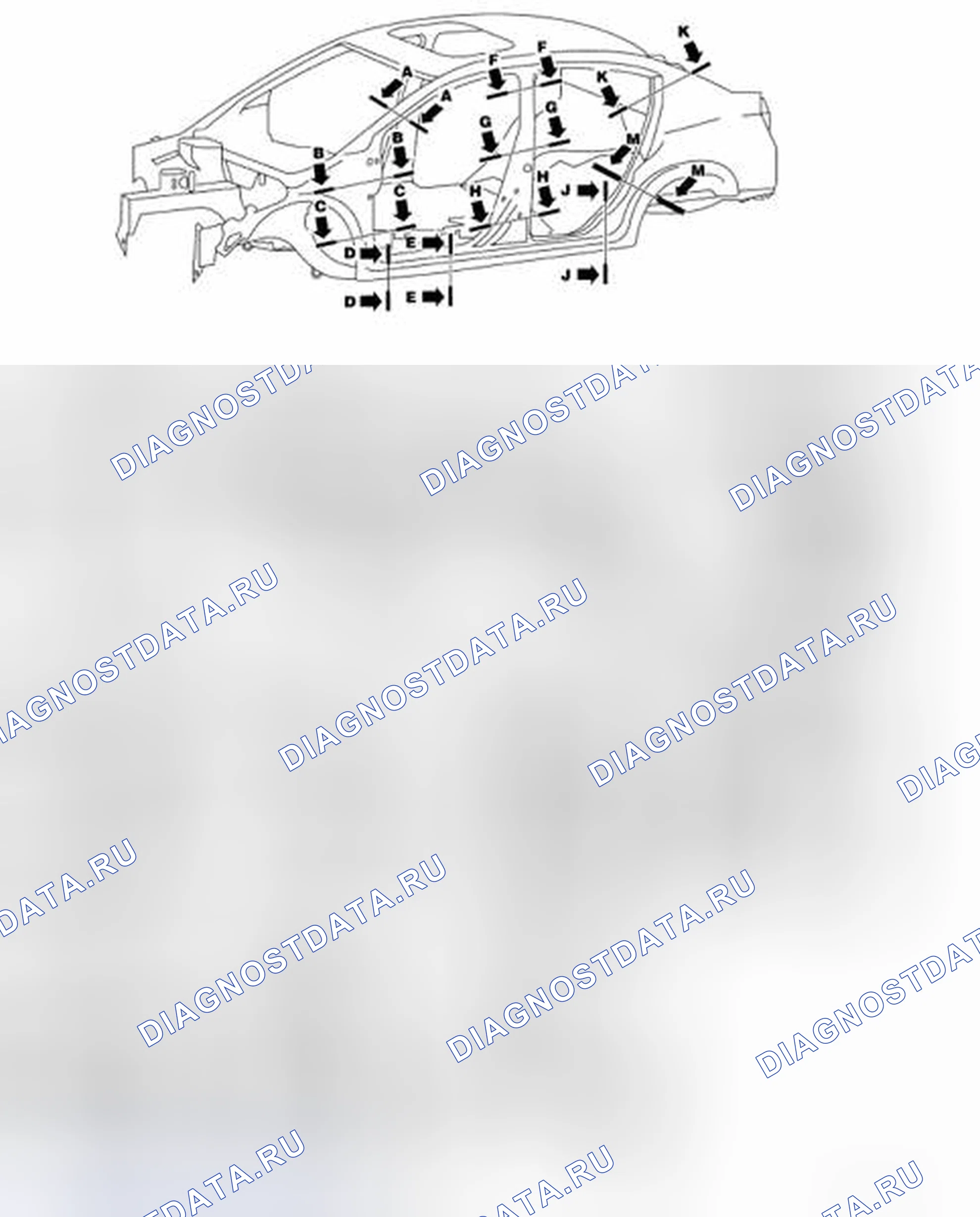 Рис. 42: КОНСТРУКЦИЯ КУЗОВА. Nissan Sentra B16 рестайлинг