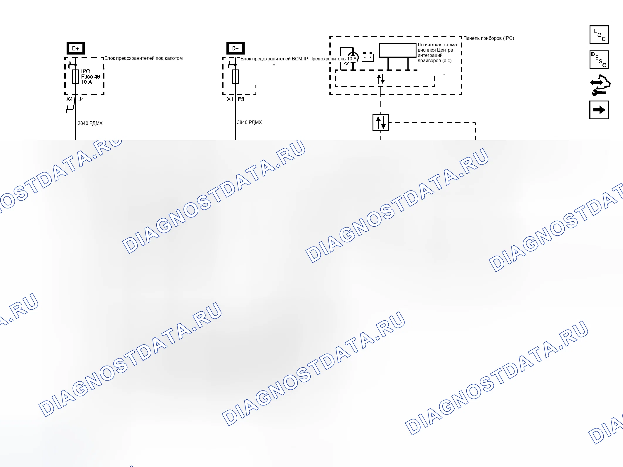 Рис. 15: Схема запуска и зарядки. GMC Sierra 3500 HD 