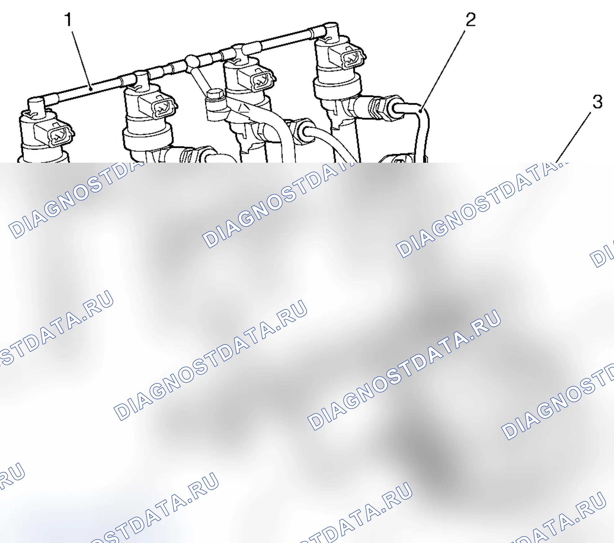 Иллюстрация с таблицей: система впрыскивания топлива 'Common Rail'. Opel Astra H