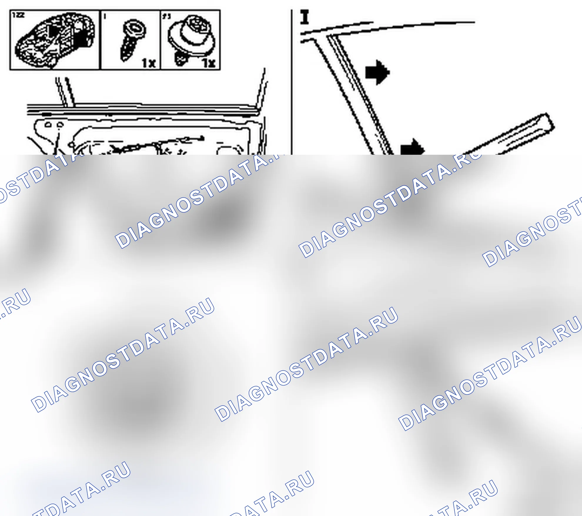 Замена направляющей стекла подъемного окна двери (задняя дверь). Opel Astra H