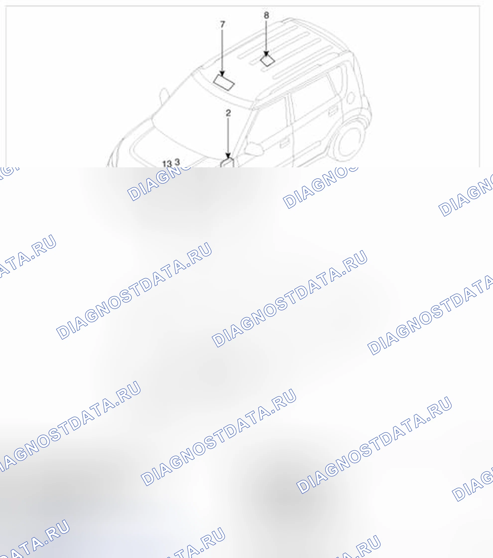 Рис. 1: Расположение компонентов. Geely Vision X3 Pro I