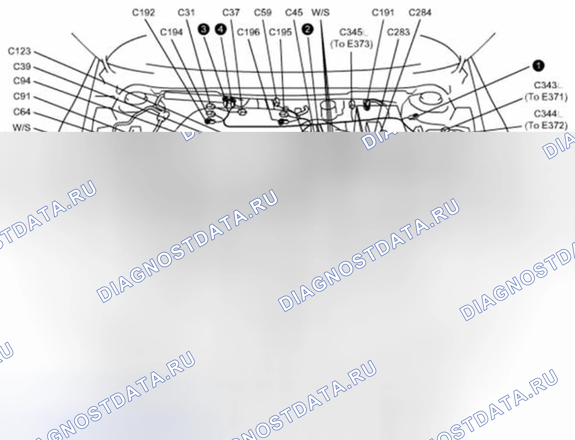 Рис. 21: C: Жгут двигателя (модель CVT). Suzuki Kizashi I