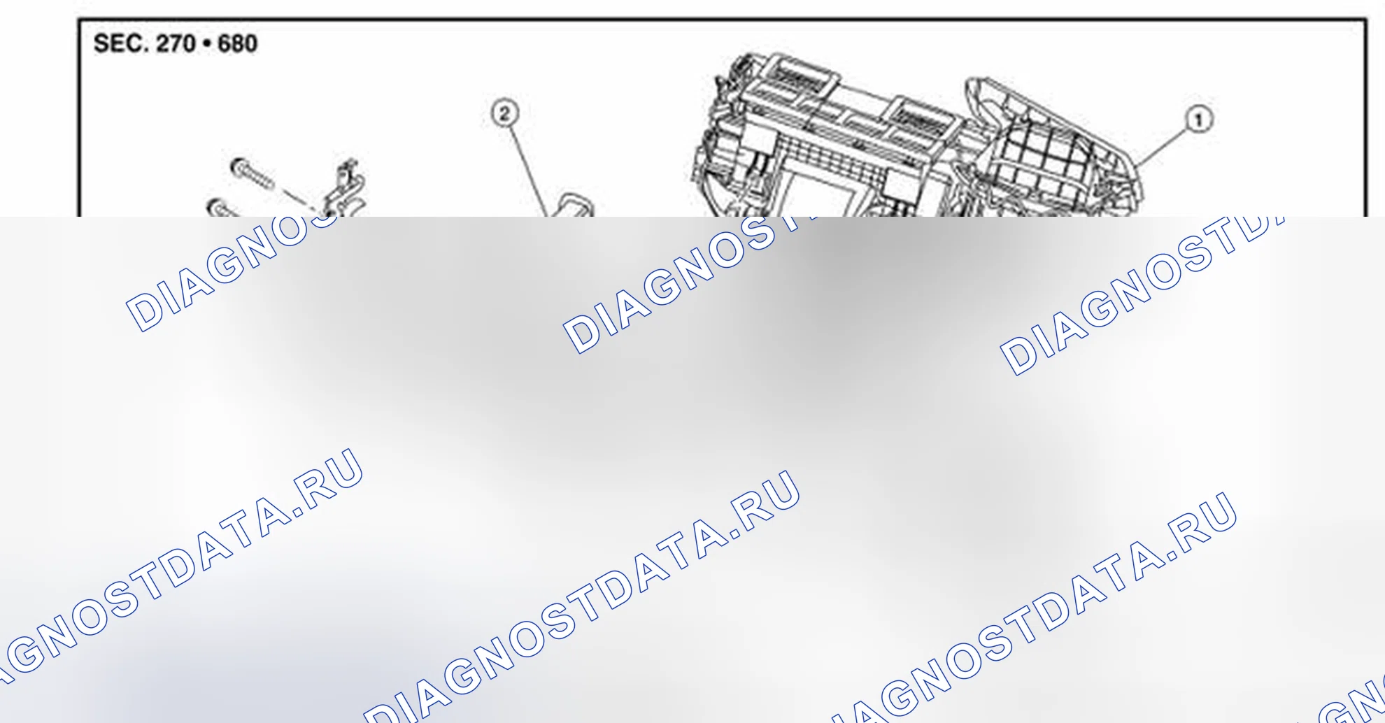 Рис. 47: БЛОК ОБОГРЕВА И ОХЛАЖДЕНИЯ В СБОРЕ: Демонтаж и монтаж. Nissan Altima L33