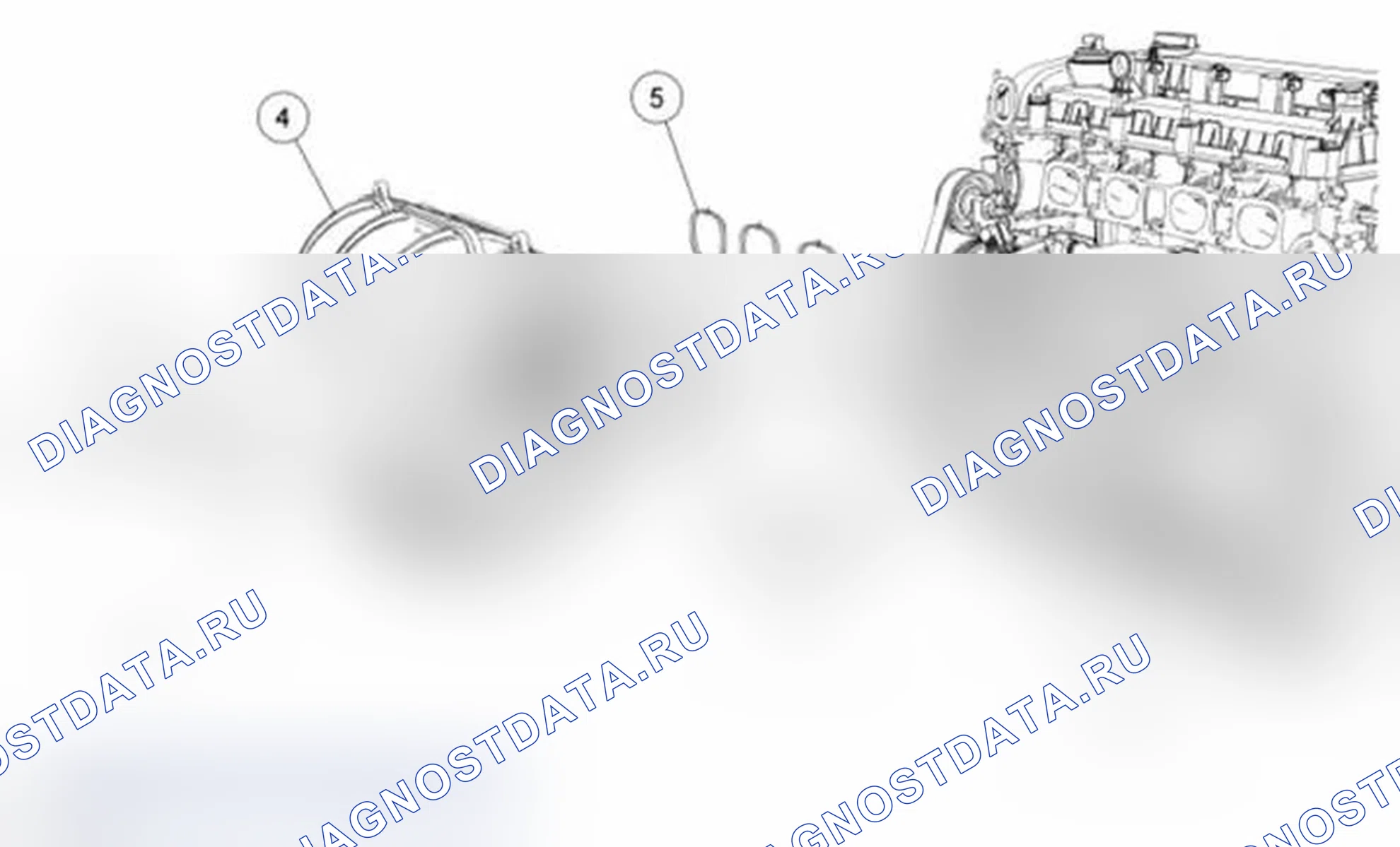 Рис. 15: Впускной коллектор (вид 2 из 2). Mercury Mariner II рестайлинг