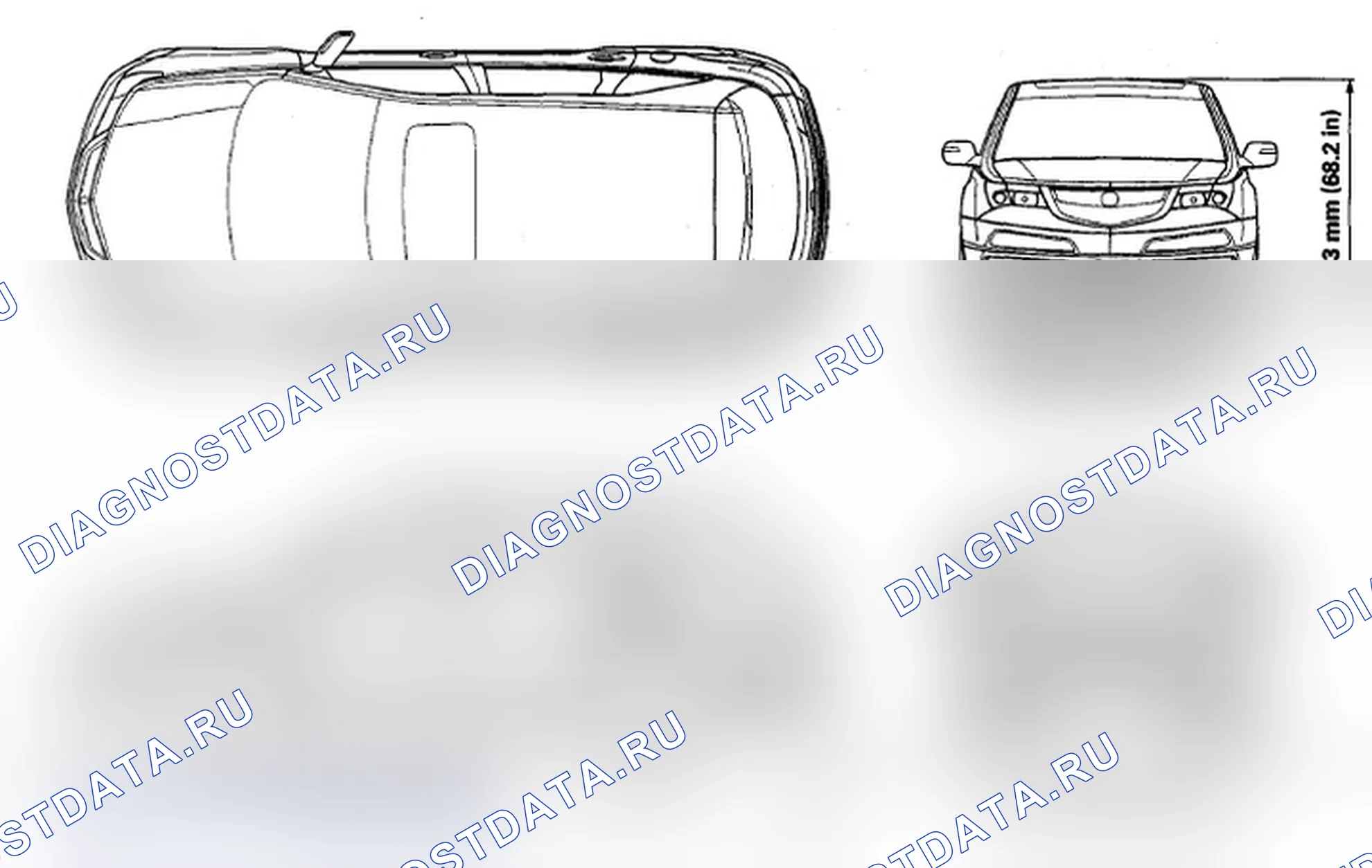 Рис. 1: Характеристики кузова. Acura MDX II рестайлинг