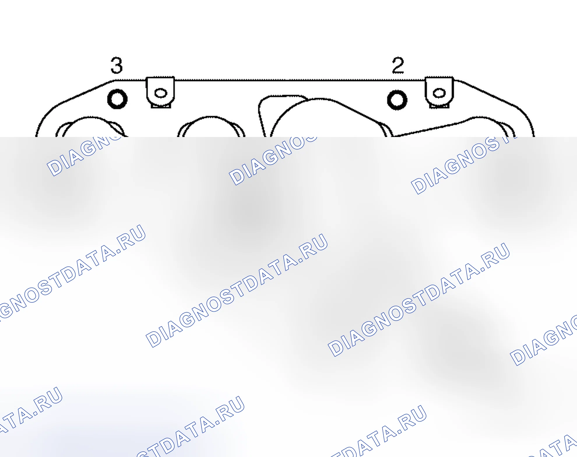 Рис. 38: Выпускной коллектор. Honda Odyssey I