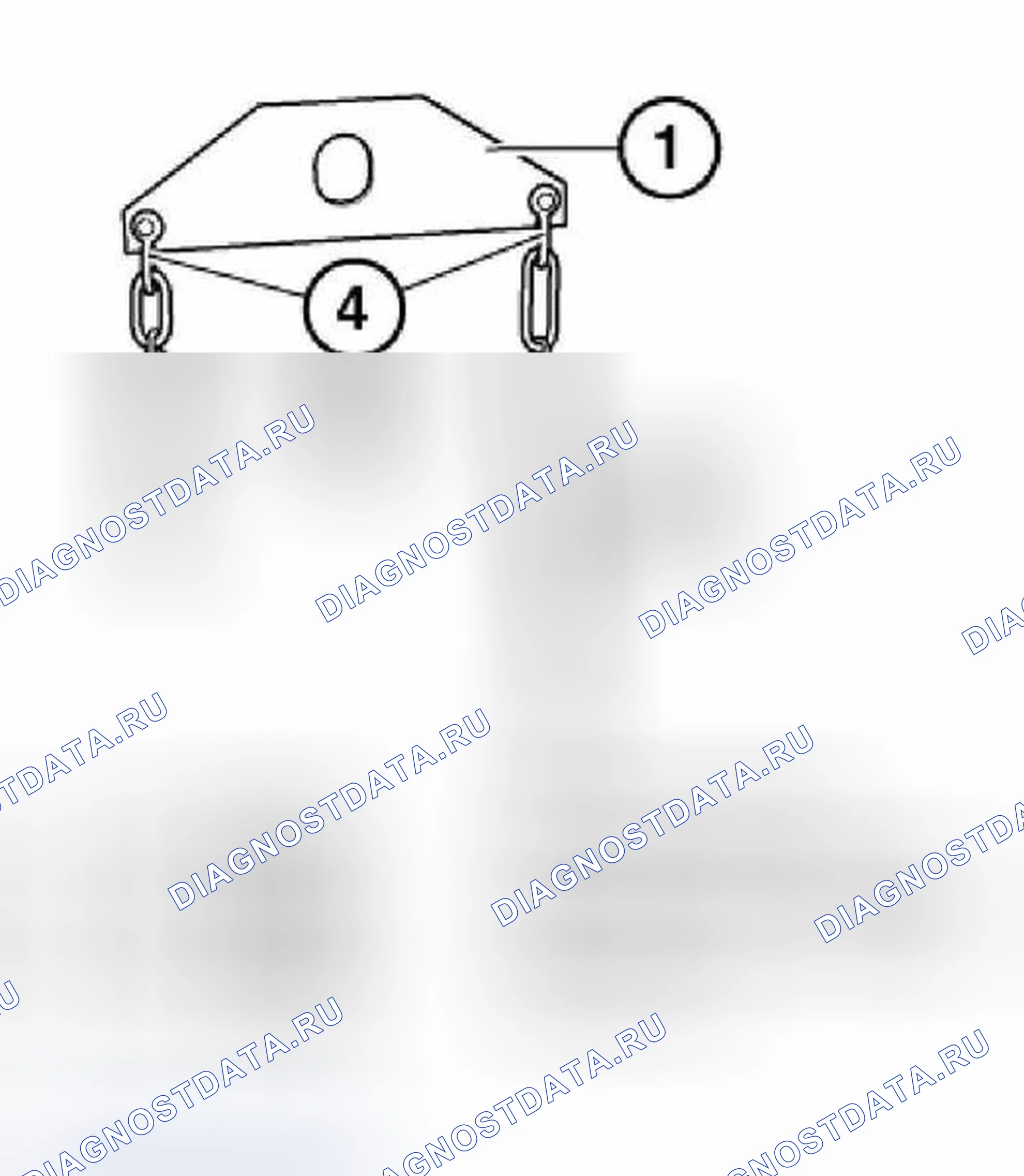 Рис. 1015: 11 0 070 Подъемник двигателя. BMW X5 E53