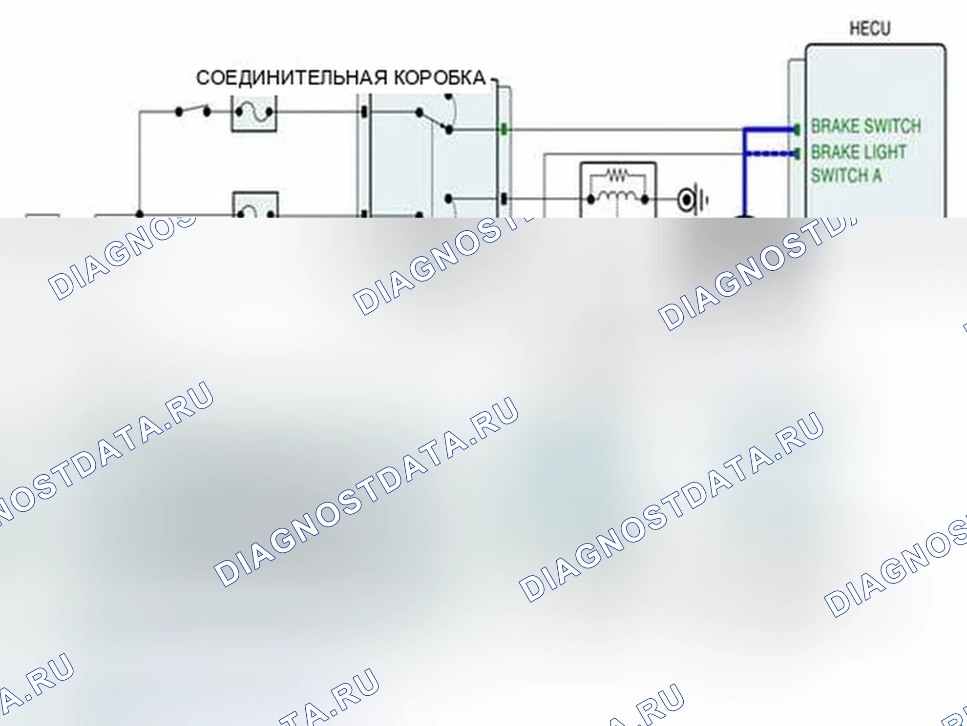 Рис. 128: Проверка сигнальной цепи (педаль тормоза не нажата). Hyundai Sonata VI