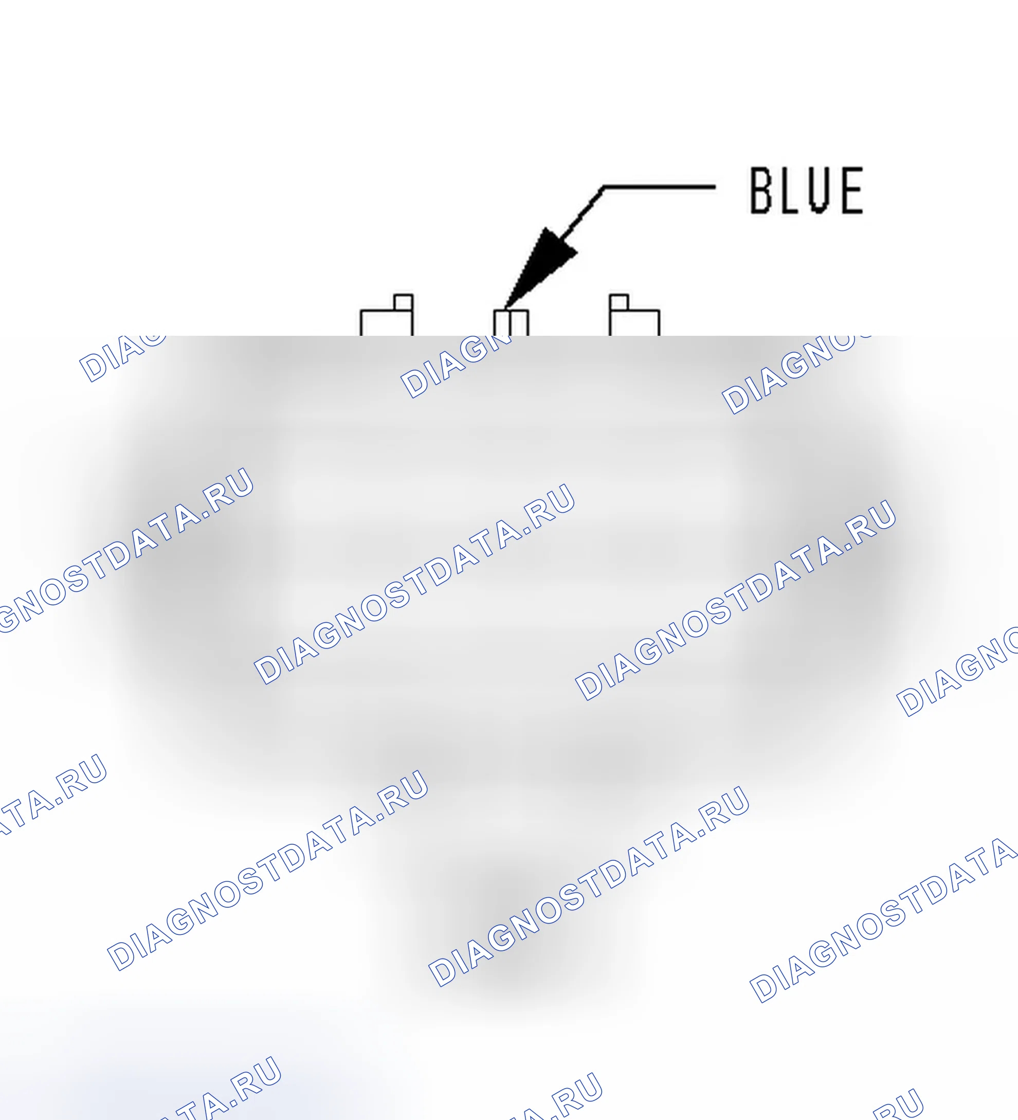 Рис. 21: Вид с торца встроенного соединителя со стороны корпуса (C219). Chrysler Crossfire I
