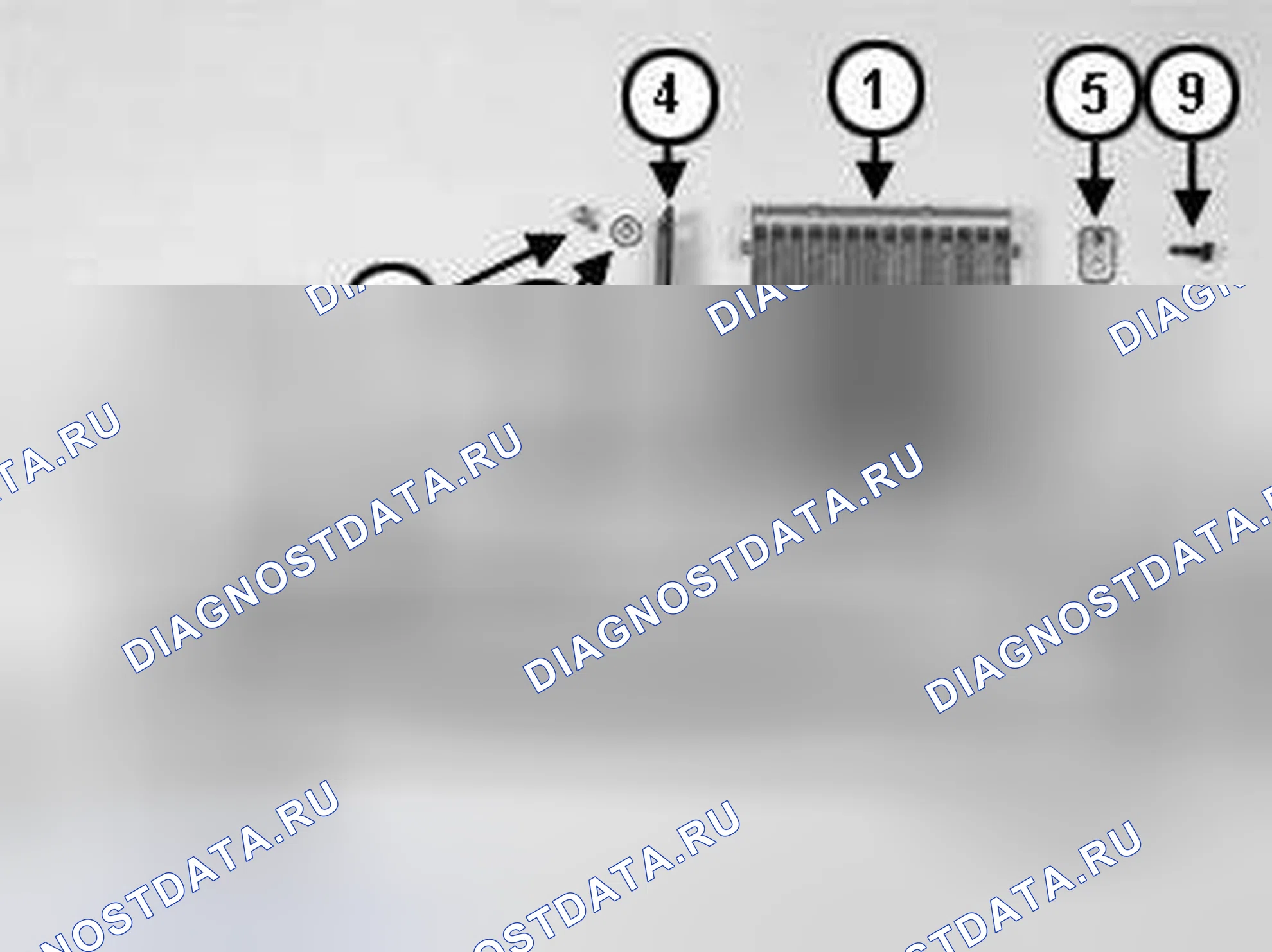 Рис. 1313: Компоненты, входящие в комплект для установки вспомогательного маслоохладителя. Volvo V70 II