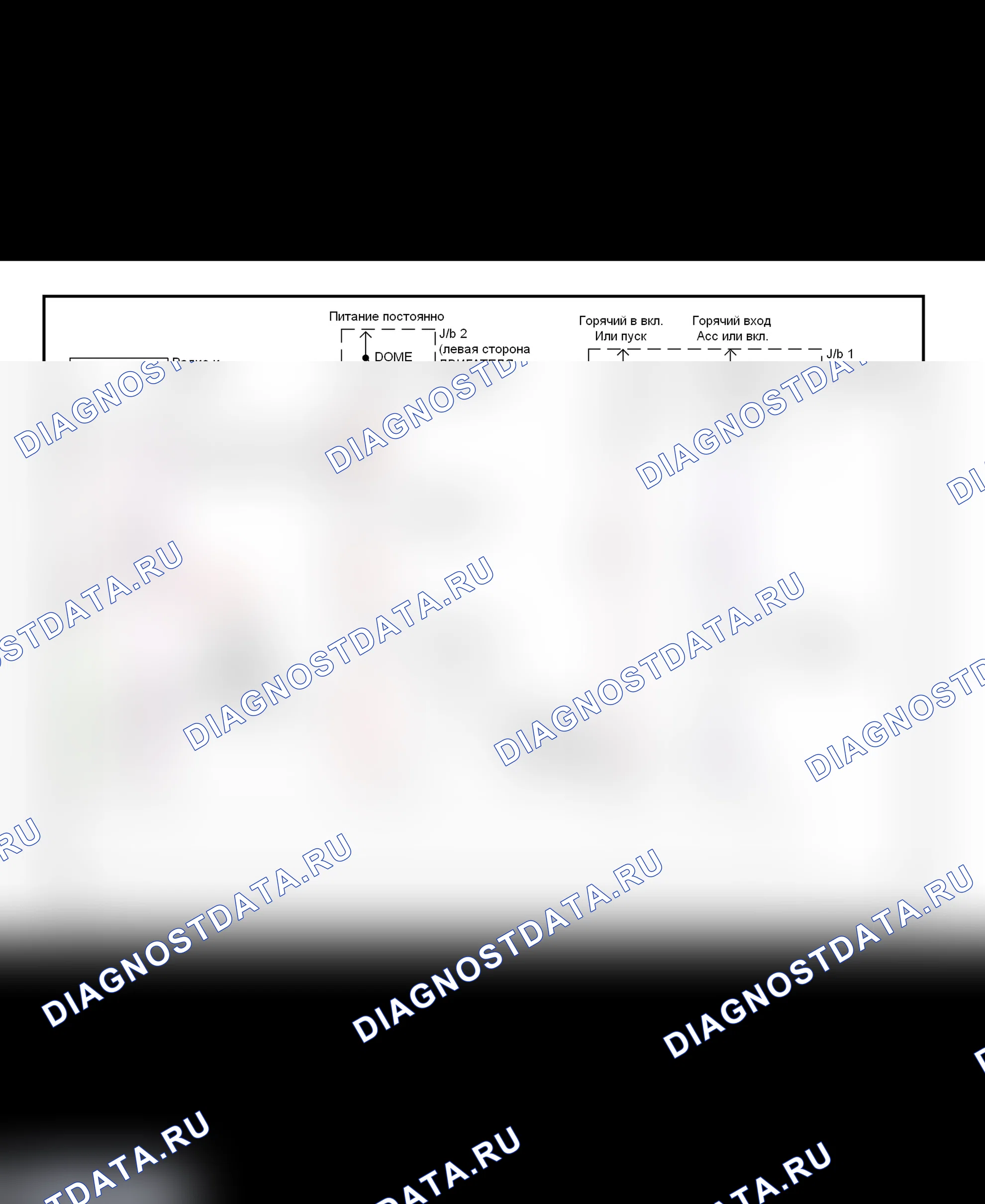 Рис. 10: Схема подключения силовой антенны (1992). Toyota Camry V30