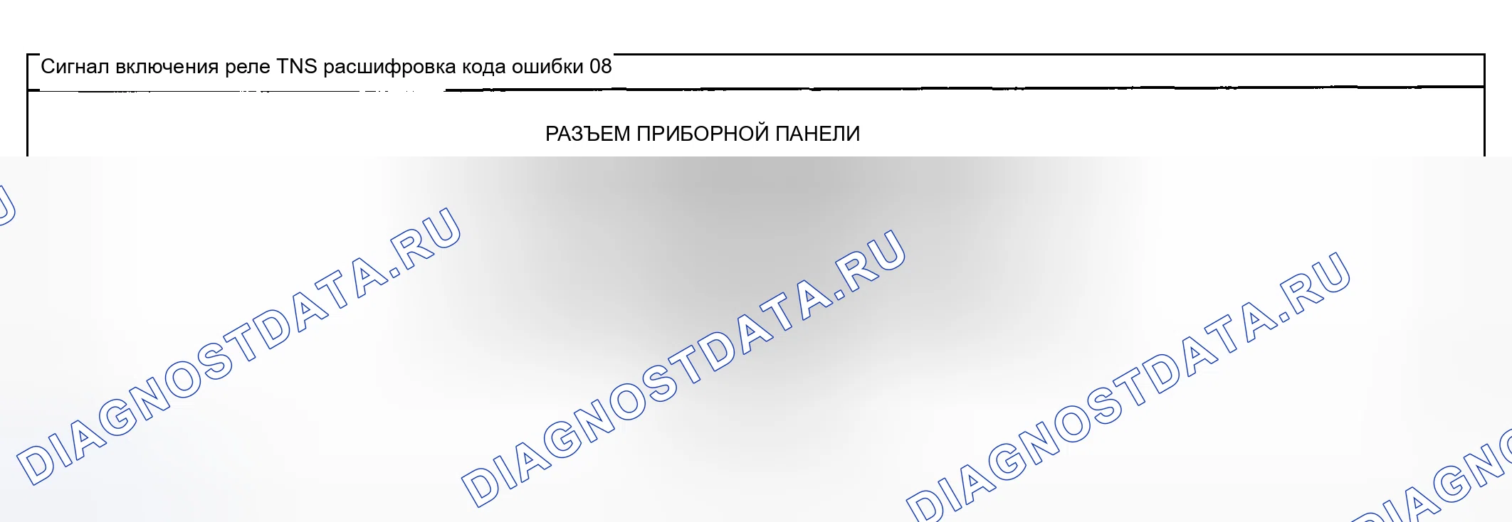 Рис. 23: расшифровка кода ошибки 08: Сигнал включения / выключения реле TNS). Mazda 6 GG