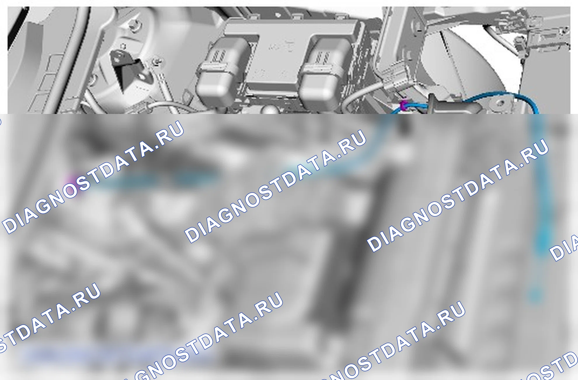Как снять и установить трос привода механизма отпирания замка капота. Ford Edge II