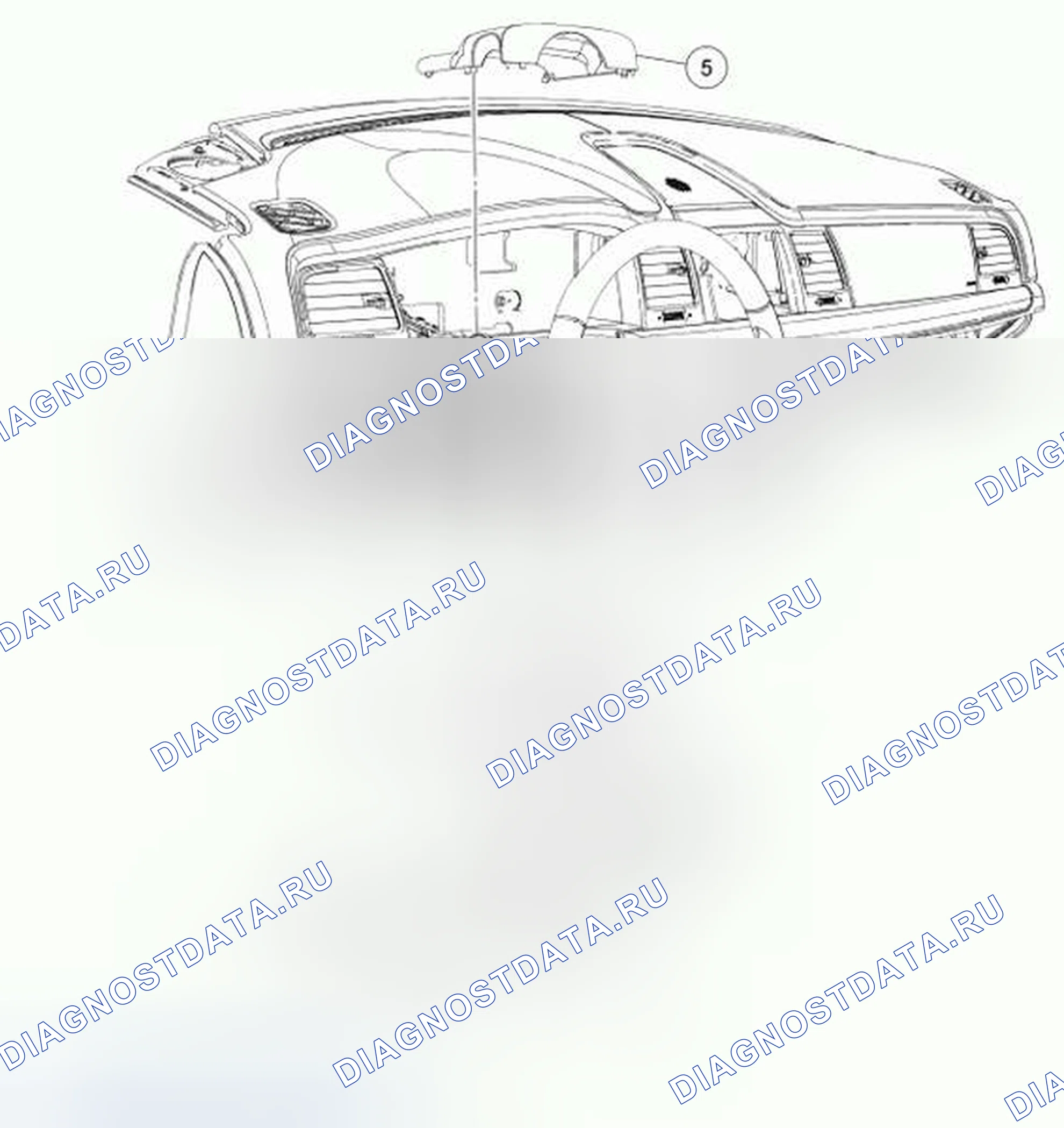 Рис. 28: Кожух рулевой колонки. Lincoln MKS I