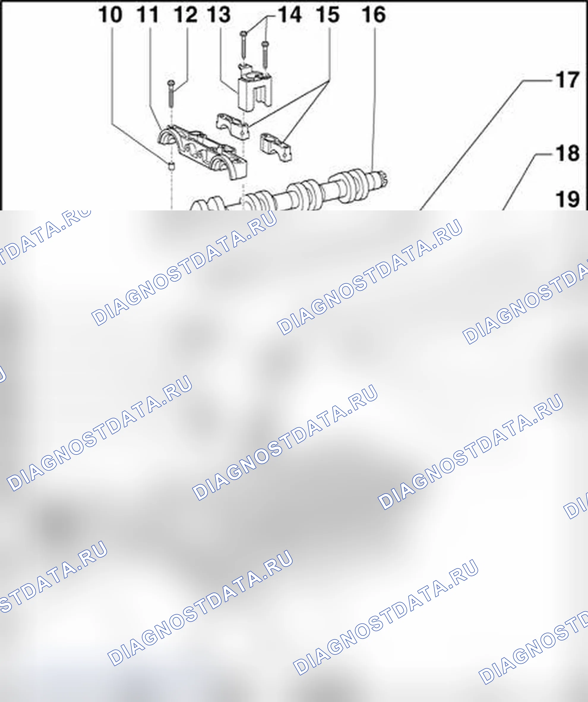Рис. 268: Valvetrain, обзор компонентов. Audi S4 B8
