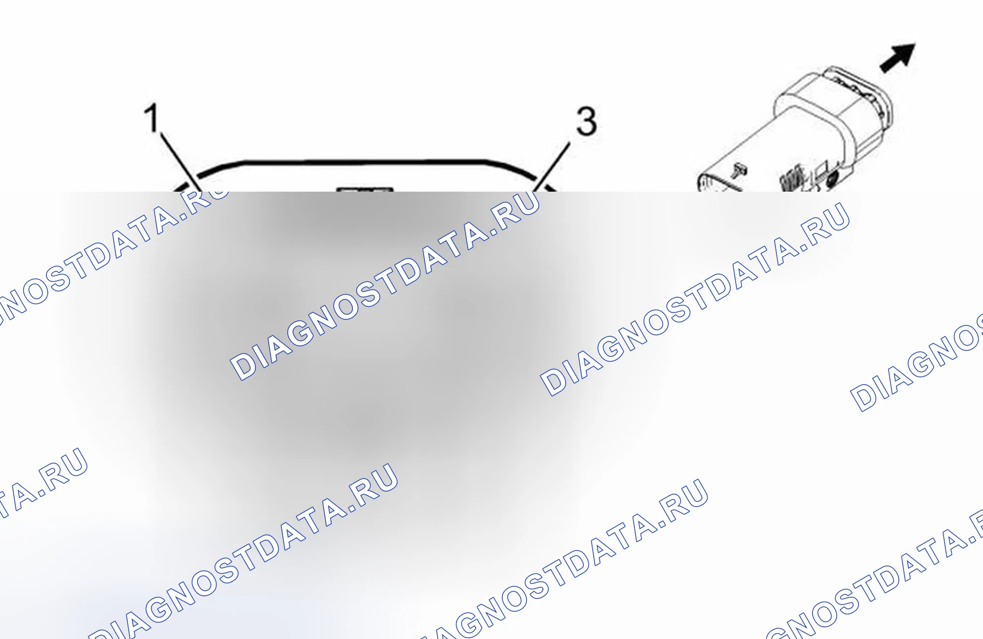 Рис. 258: Жгут задней панели X416 к резервной лампе в сборе (T79). Cadillac ATS I