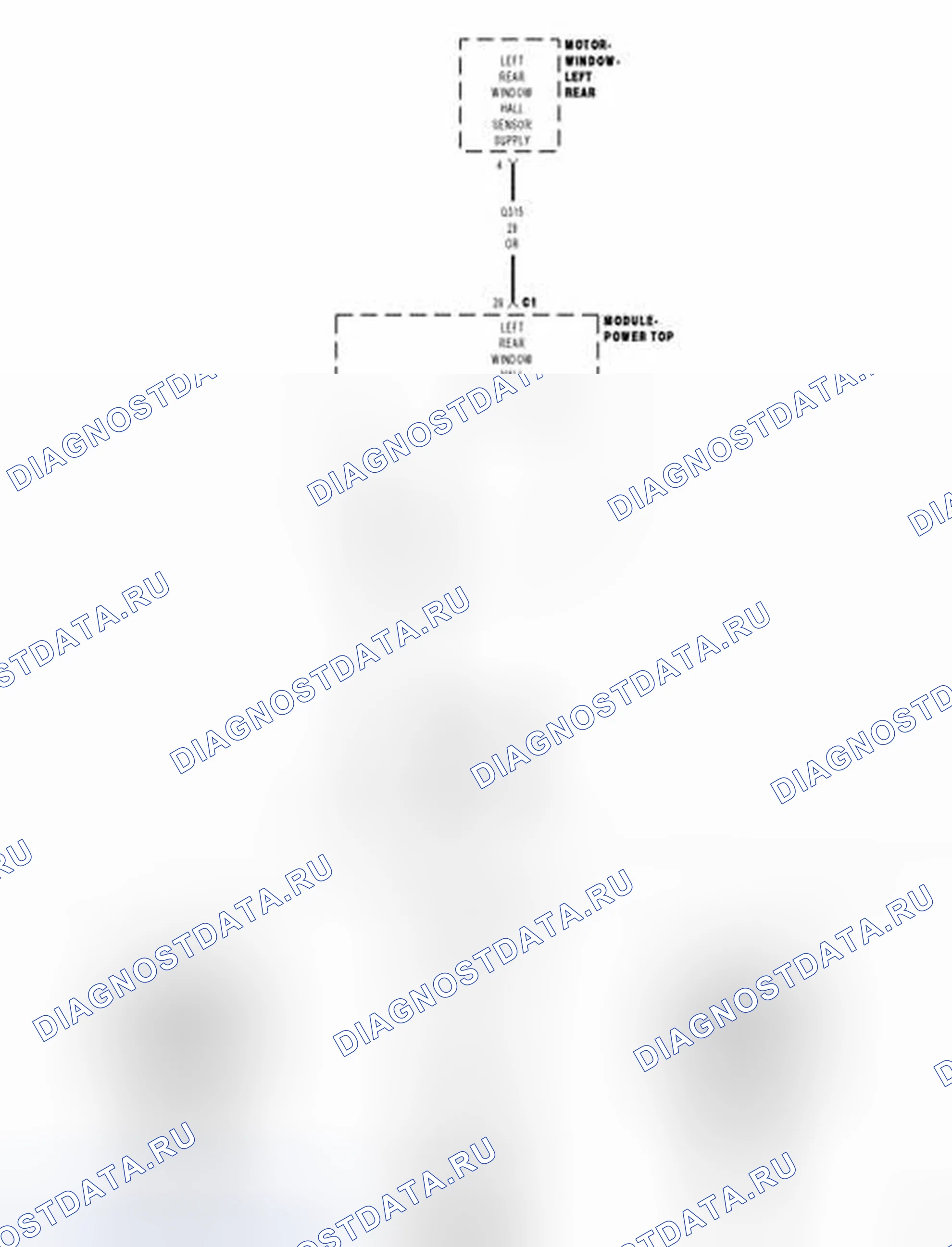 Рис. 2: B2515-задний WIN POS SEN SUP низкий - PTM - JS27. Dodge Avenger II