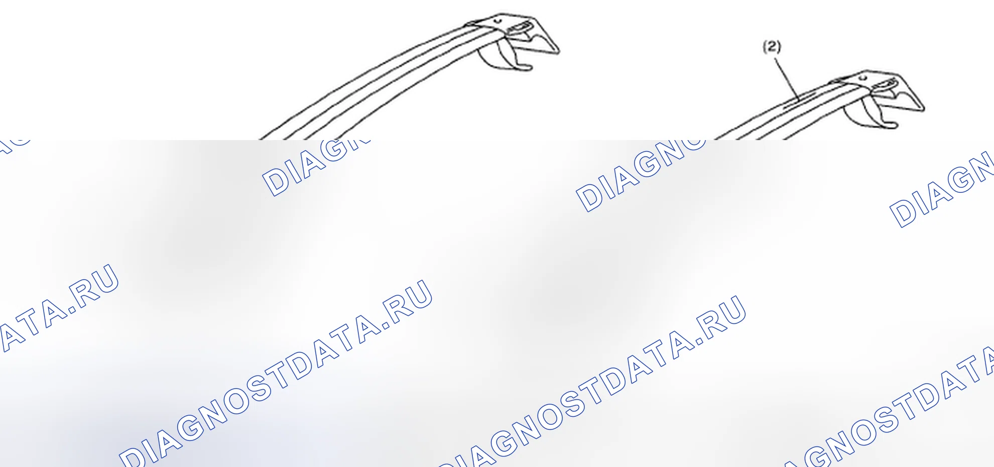 Рис. 58: Идентификация компонента поперечины. Subaru Impreza GD/GC/GG рестайлинг 2