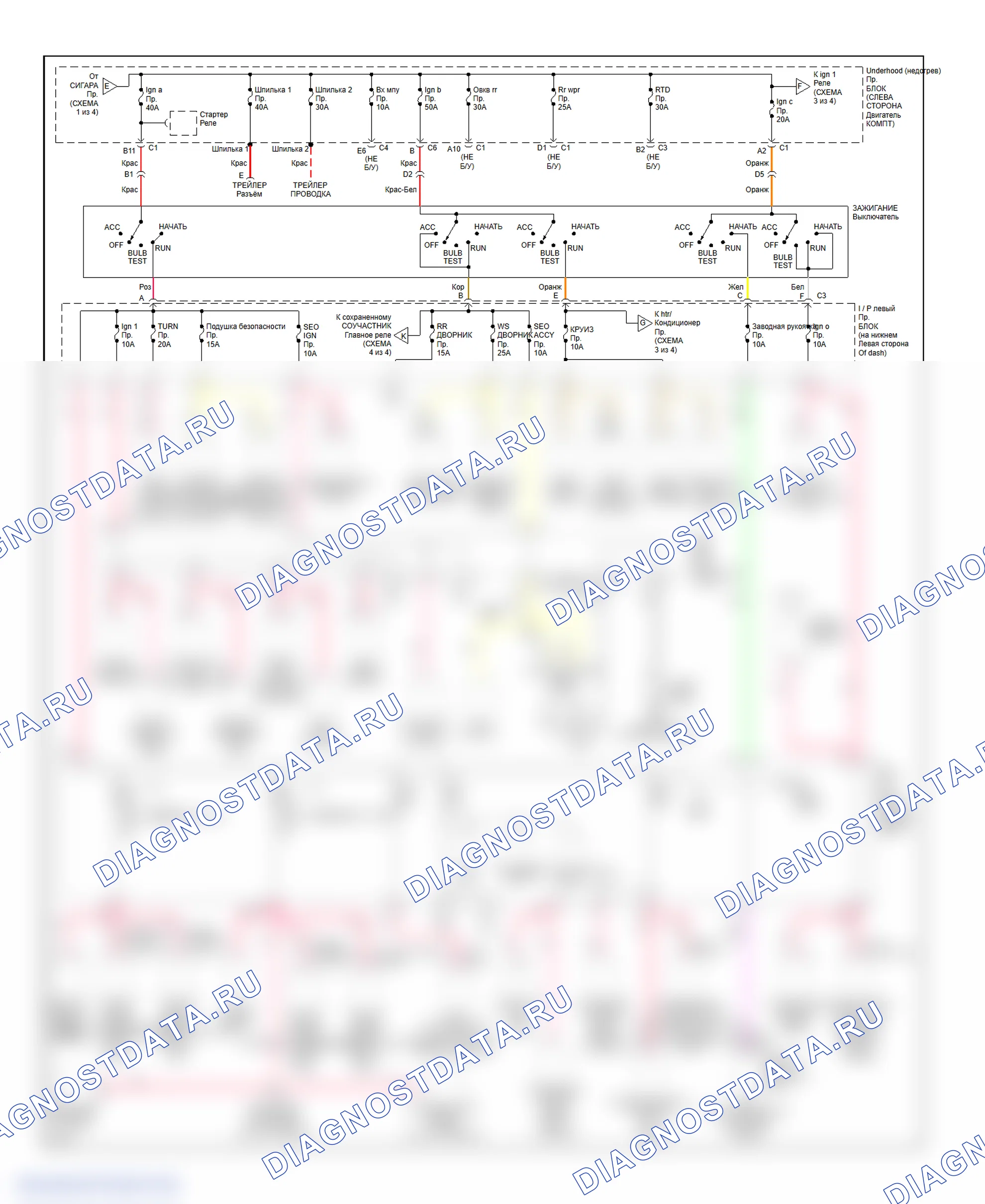 Power Distribution Circuit (2 of 4). GMC Sierra 2500 