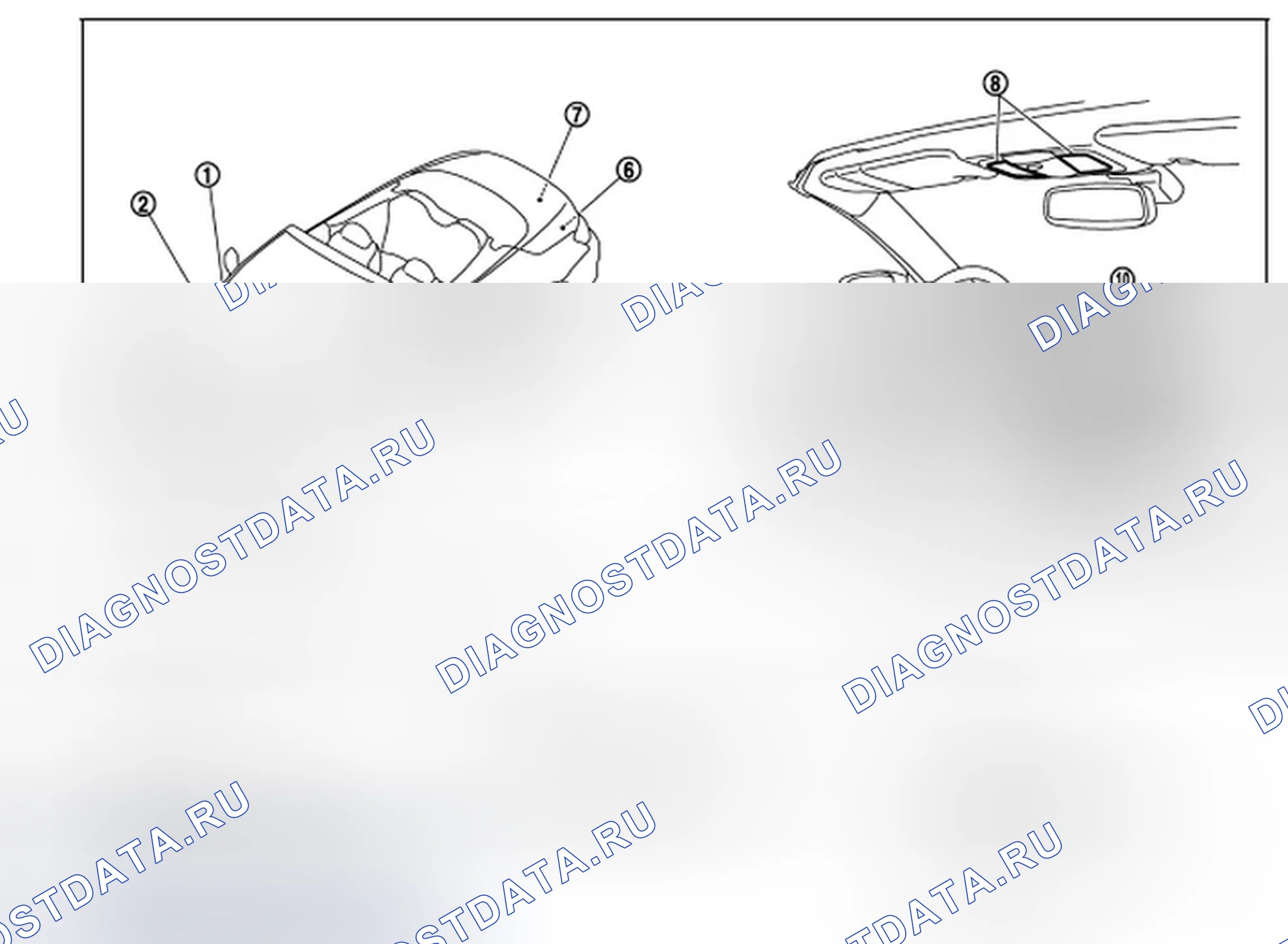 Рис. 2: Расположение компонентов. Infiniti Q60 I