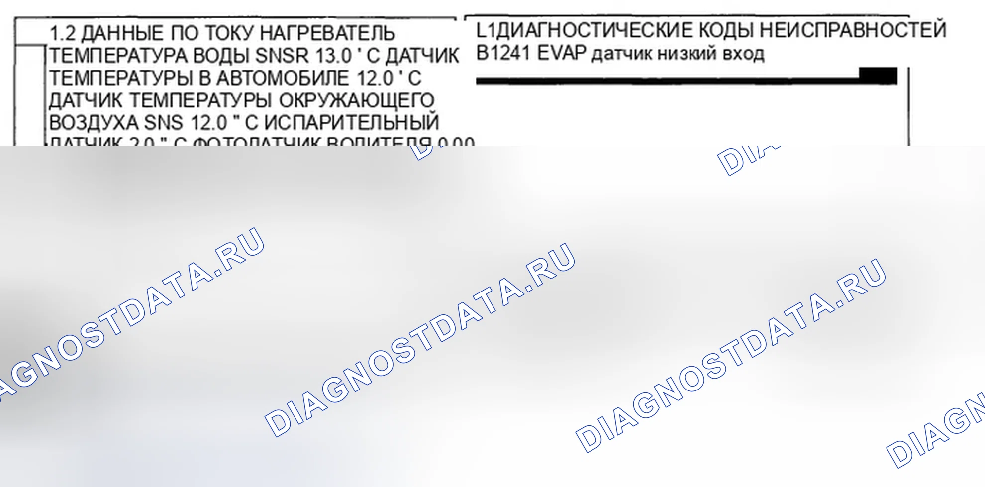 Рис. 11: МОНИТОРИНГ ДАННЫХ SCANTOOL. Hyundai Sonata V рестайлинг
