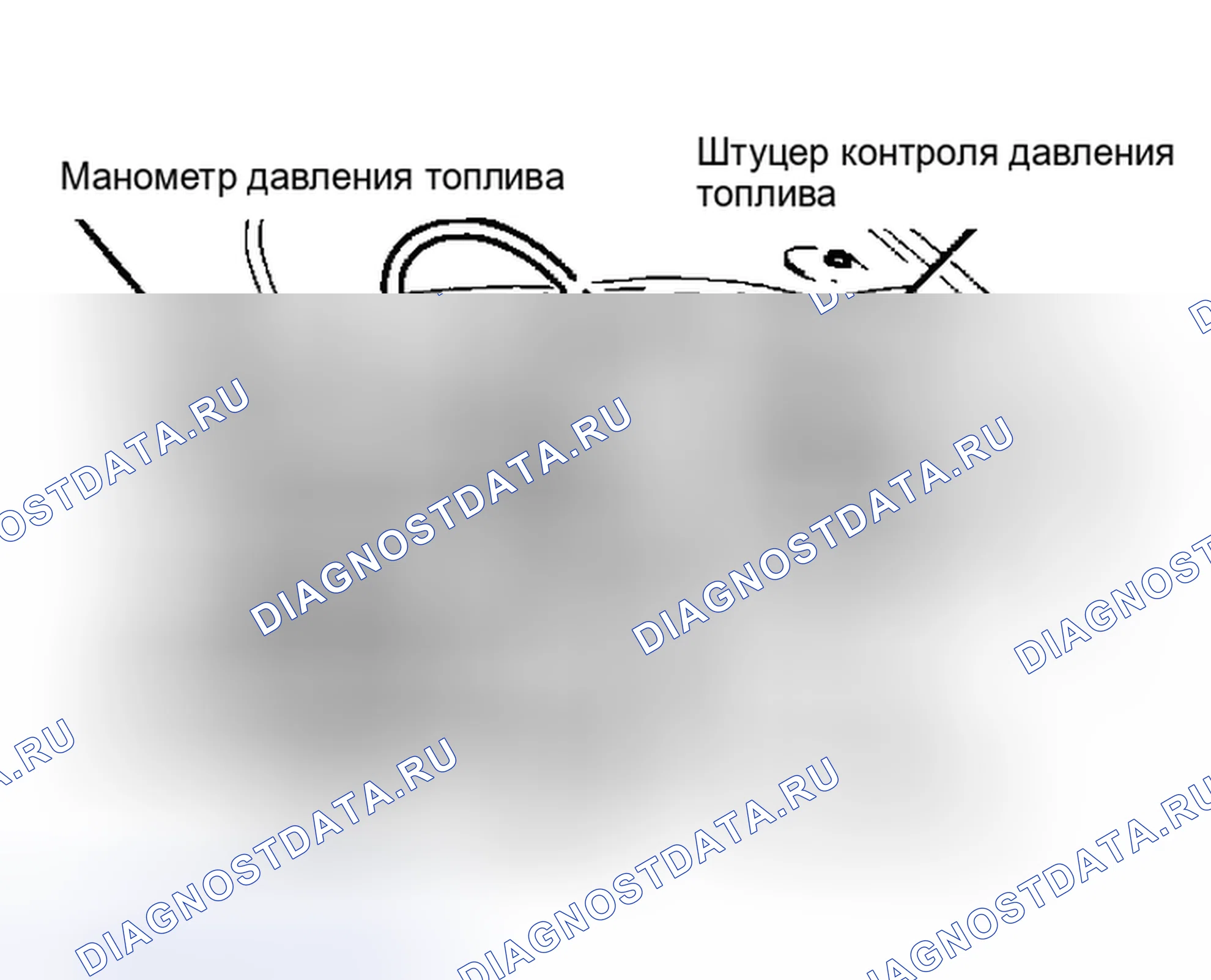 Рис. 107: ПРОВЕРКА ДАВЛЕНИЯ ТОПЛИВА. Ford Escort V