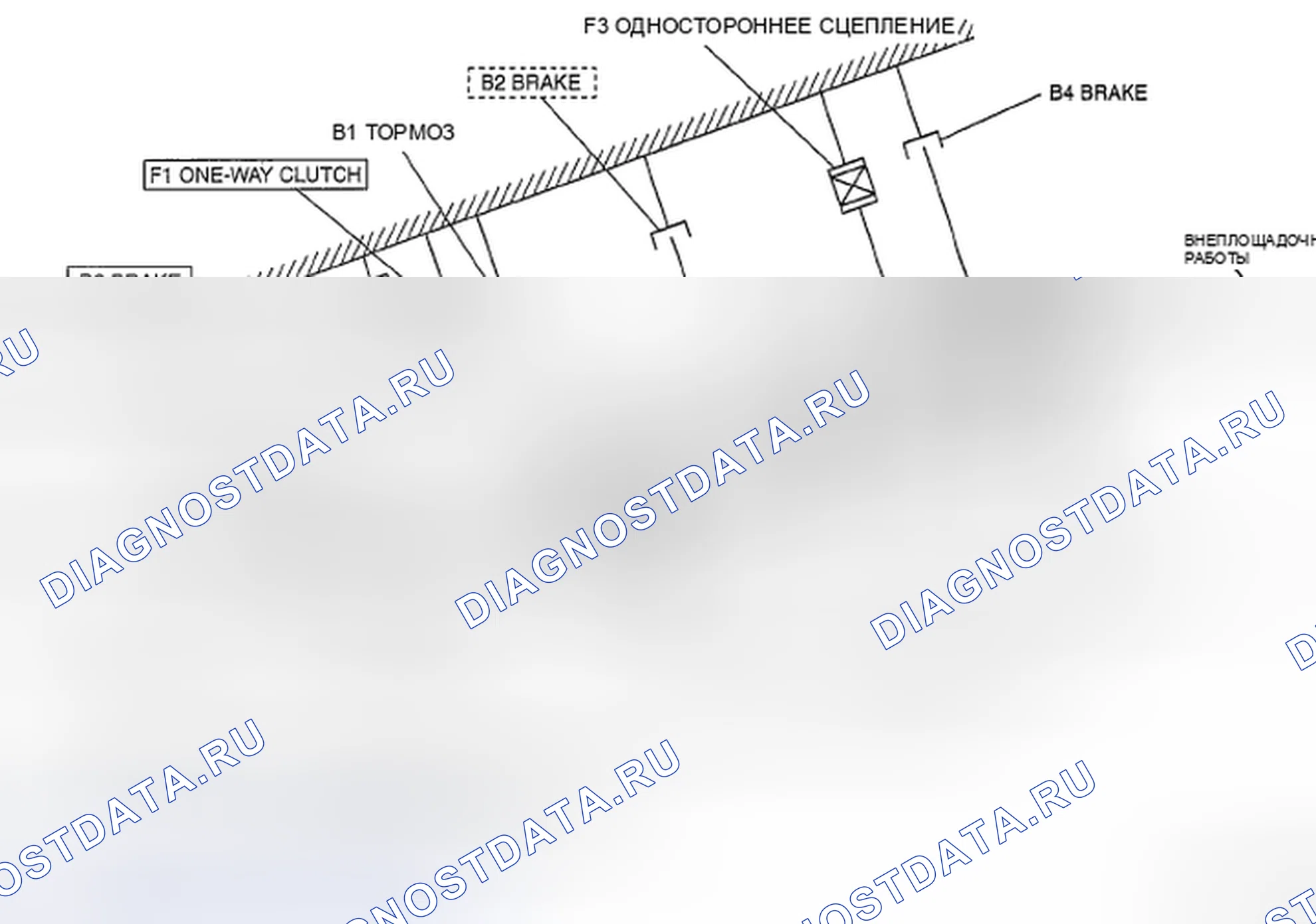 Рис. 222: Структура потока мощности автоматической коробки передач (2GR) (1 из 2). Mazda MX-5 NC рестайлинг