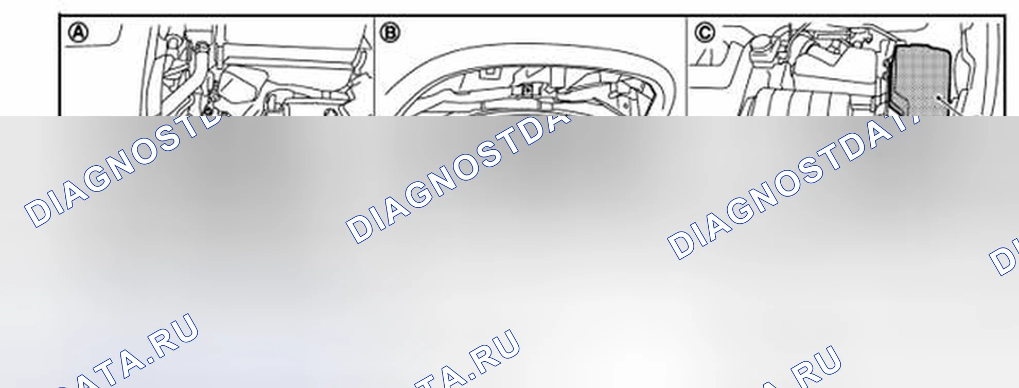 Рис. 1: Расположение компонентов. Nissan Murano Z51 рестайлинг 2