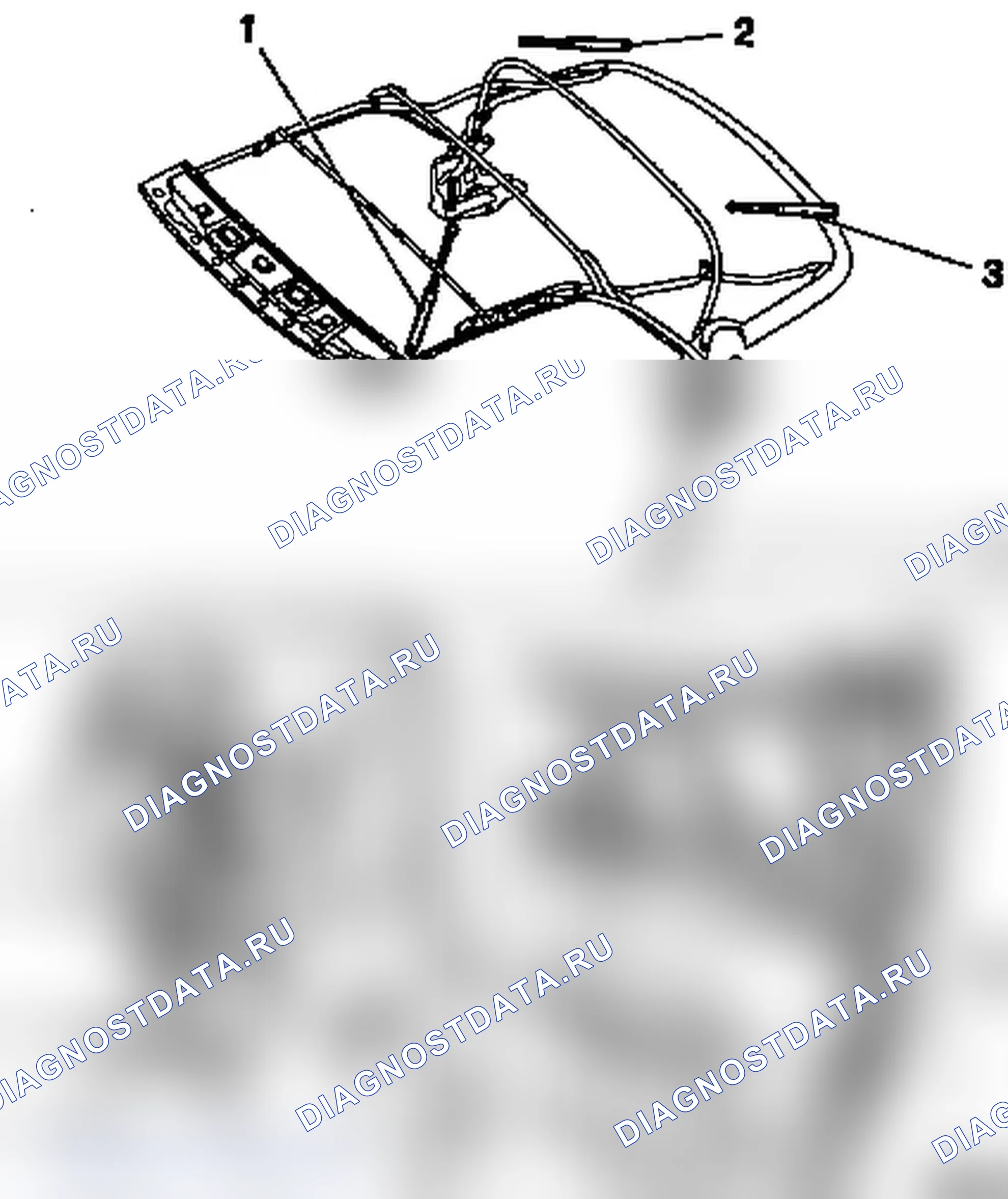 Общий вид деталей гидравлической системы (модель F67). Opel Astra G