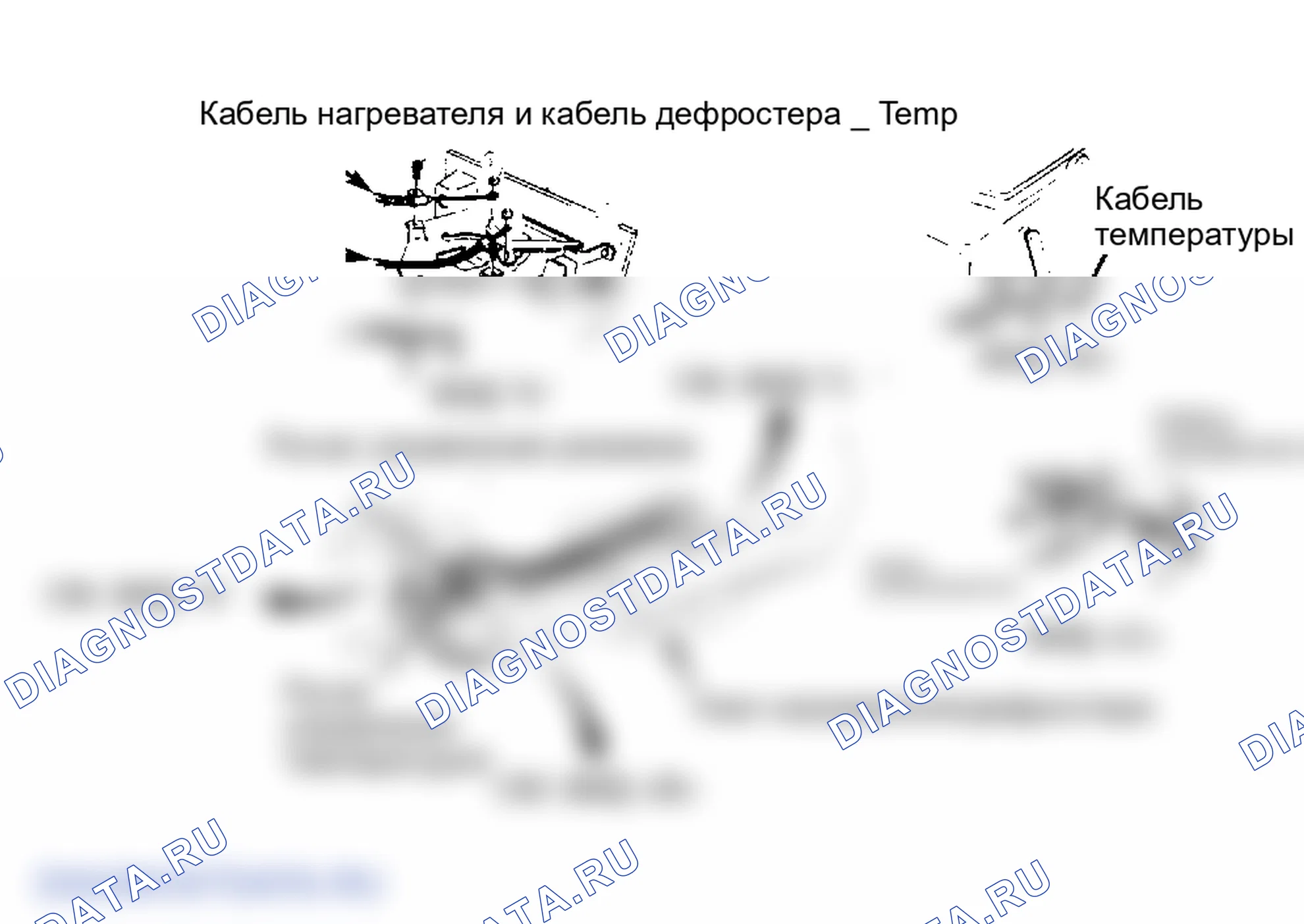 Рис. 3: Прокладка контрольного кабеля (модели Blazer и Pickup). GMC Value Van P2500 