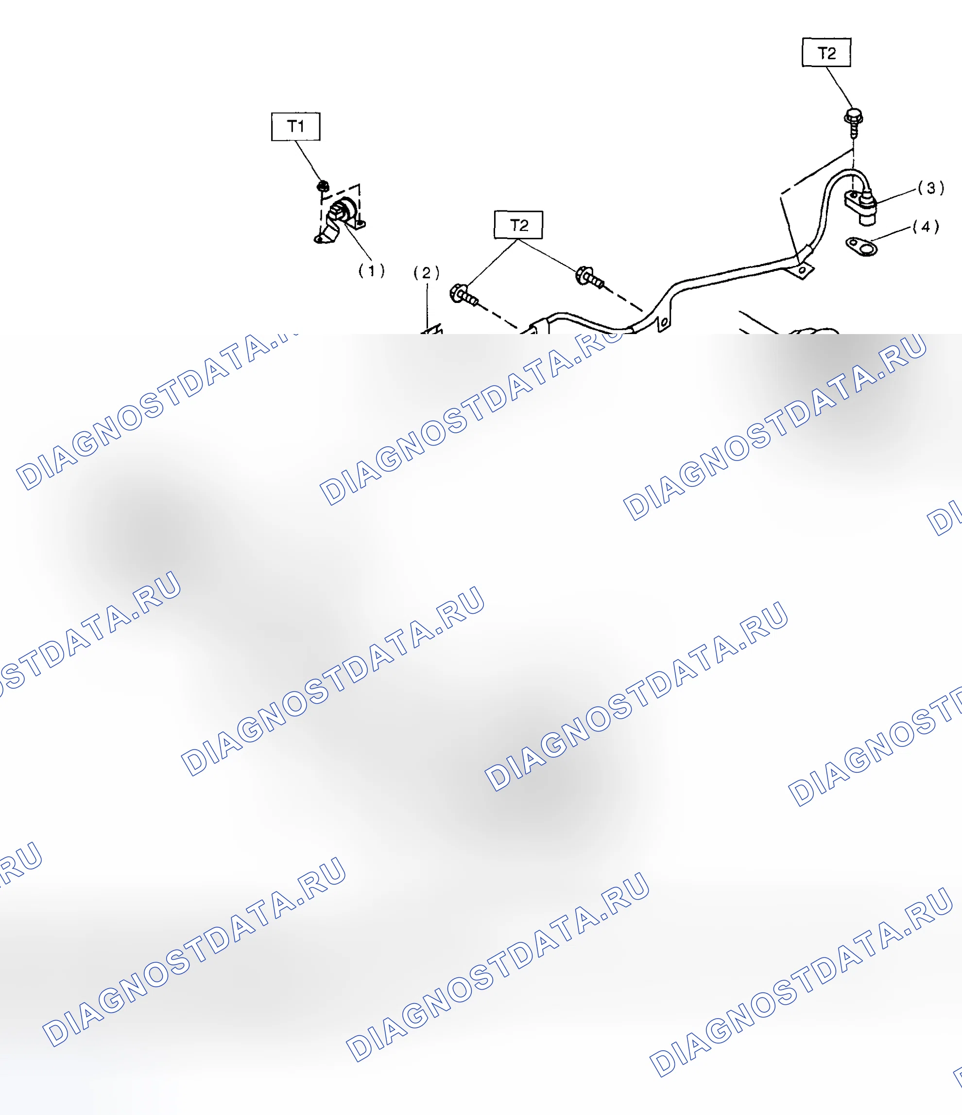 Рис. 2: Разнесенный вид компонентов датчика. Subaru Outback BH