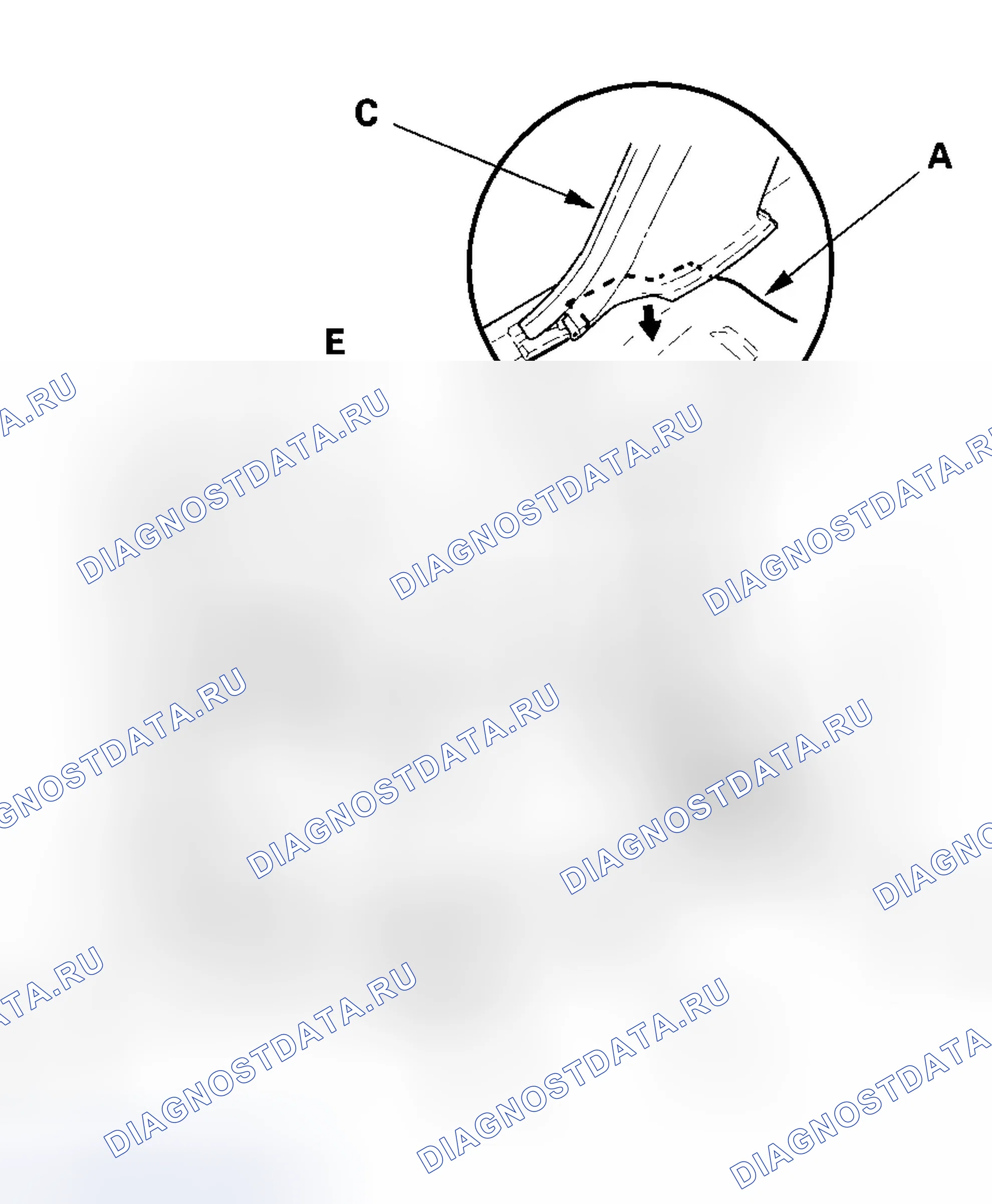 Рис. 31: Передний ковер. Honda Odyssey I