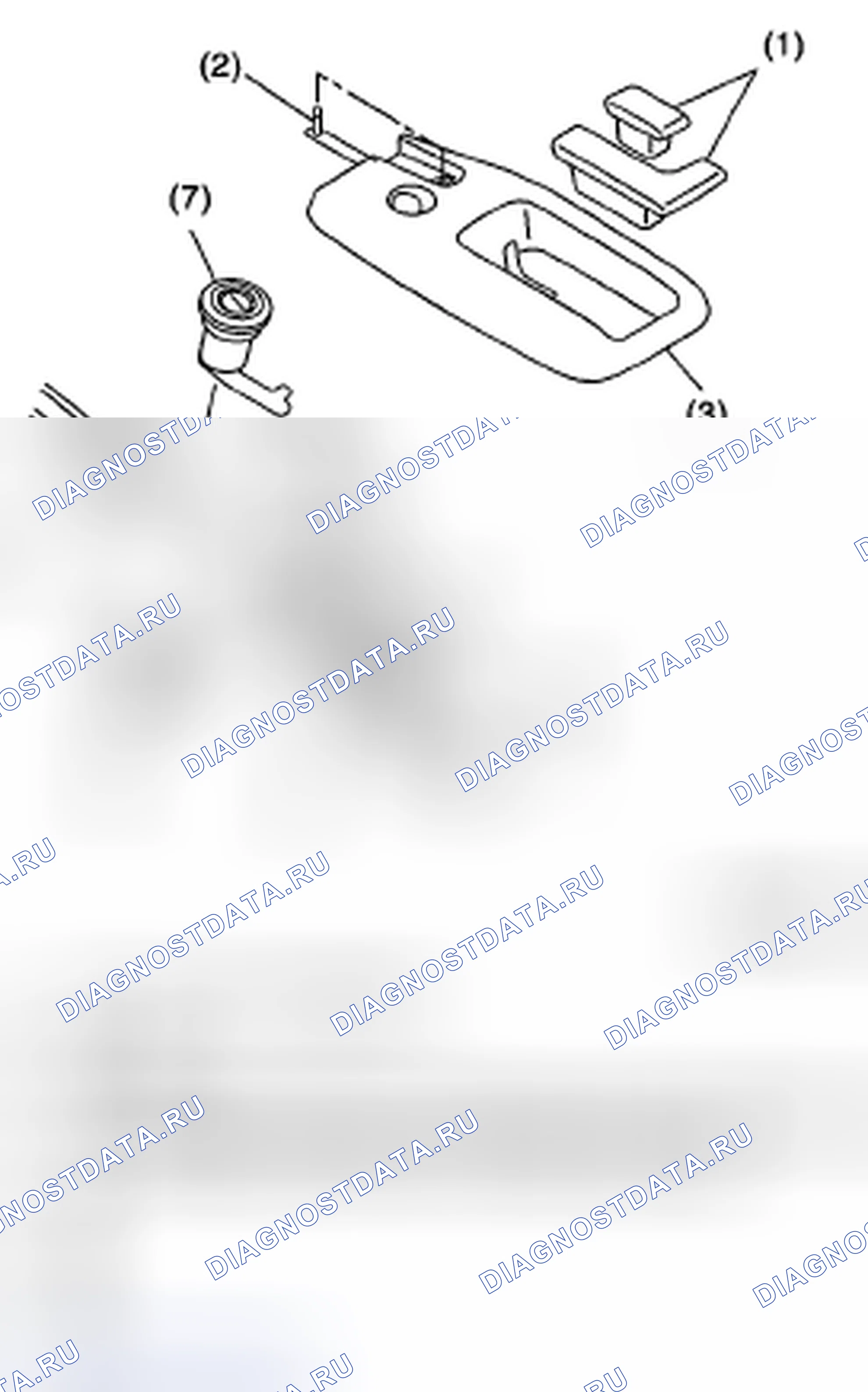 Рис. 38: ОТКРЫВАТЕЛЬ КРЫШКИ БАГАЖНИКА. Subaru Impreza WRX GH