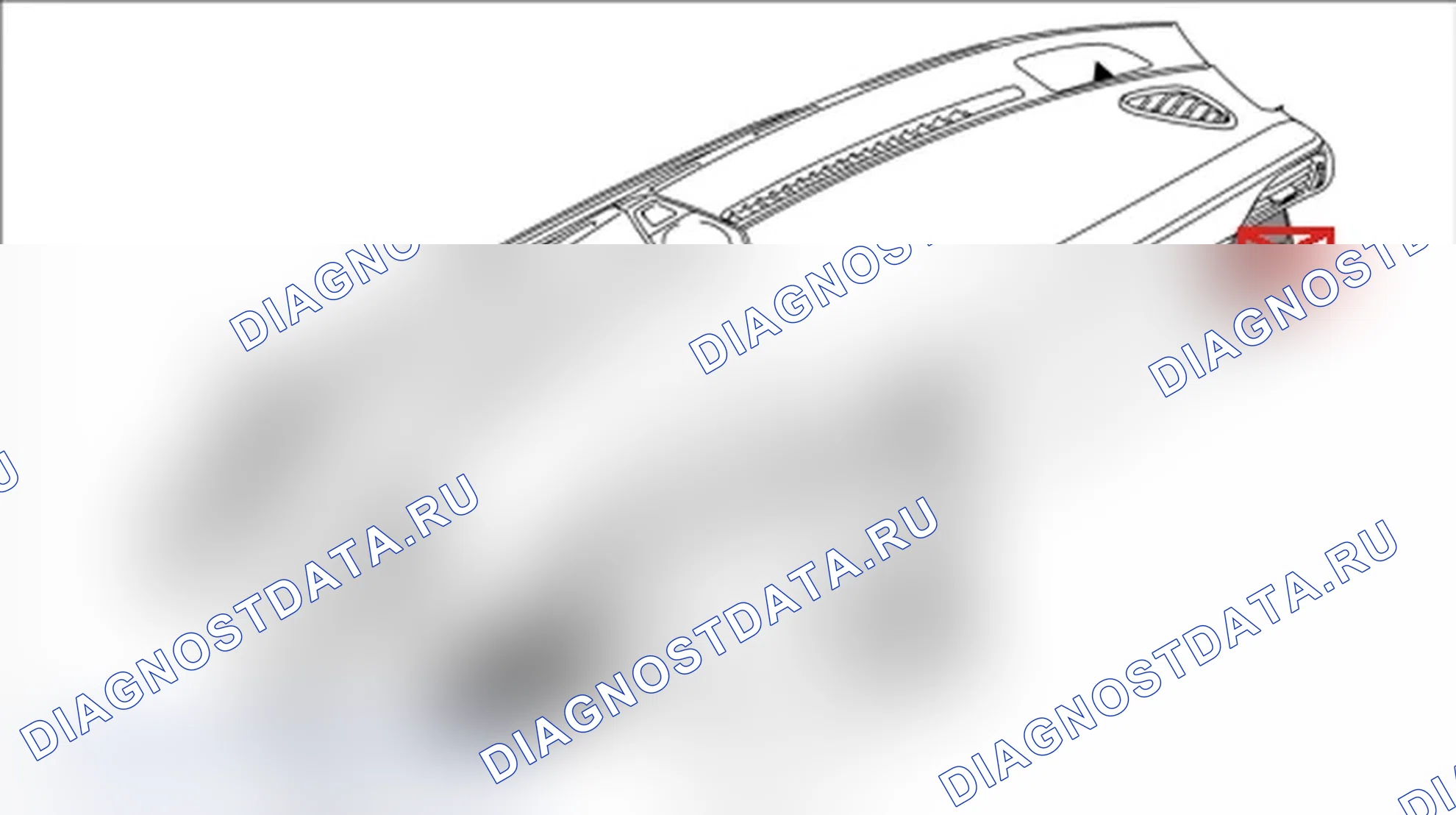 Рис. 70: Снятие крышки под панелью приборов со стороны пассажира. Porsche 911 GT3 997
