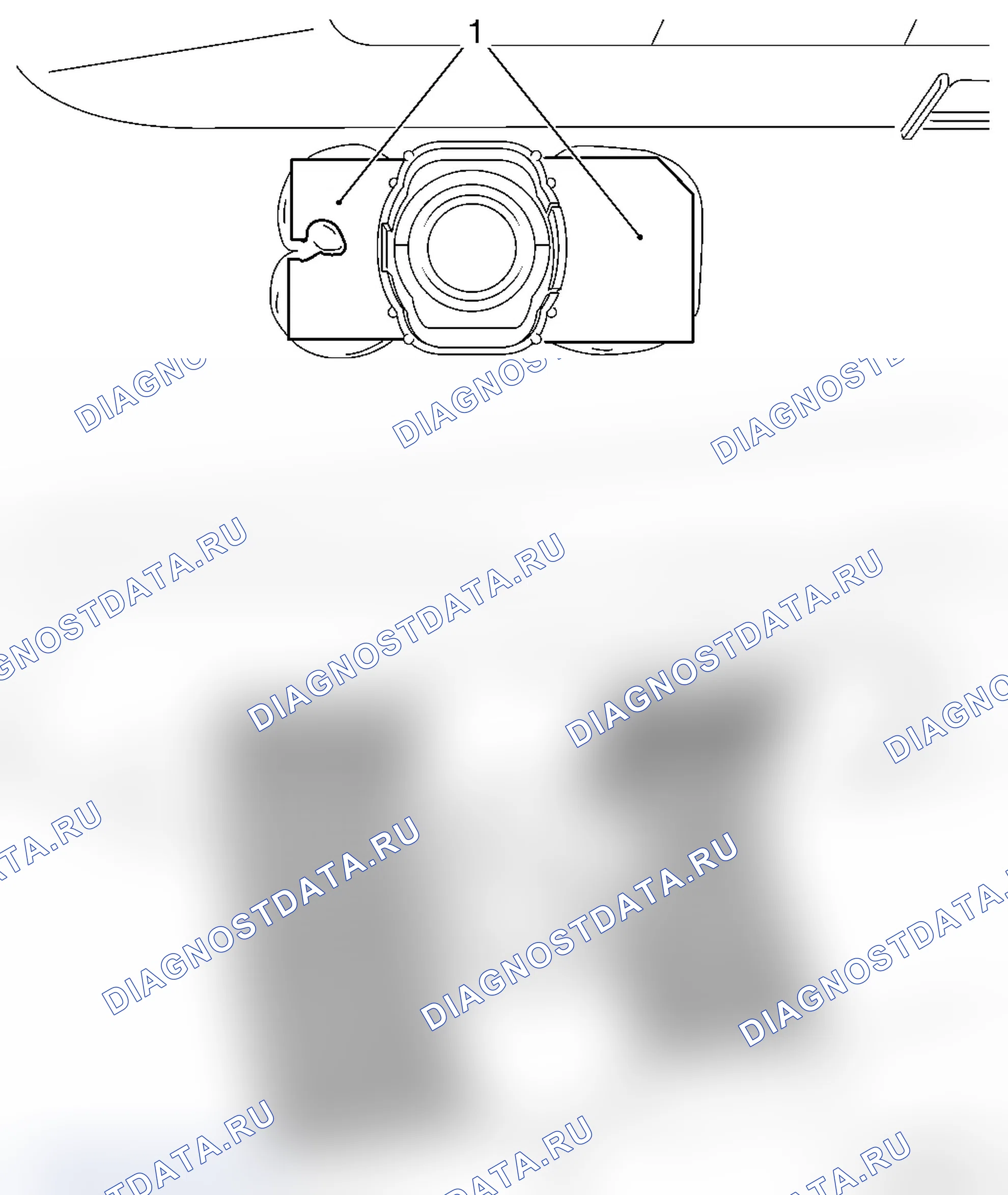 Установка держателя датчика парк-пилота на задней обшивке (модель L 08). Opel Astra H