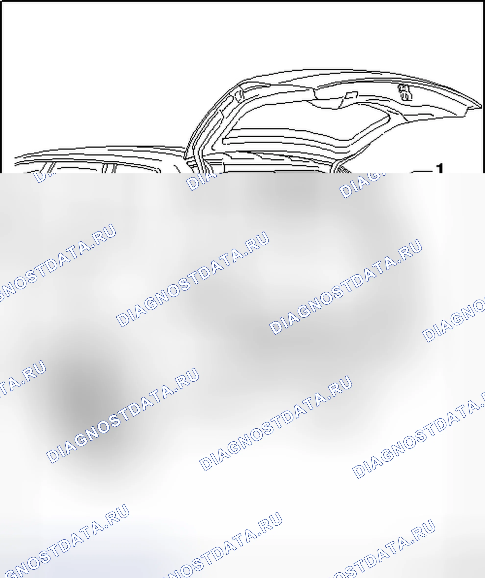 Рис. 382: УПЛОТНЕНИЕ ЗАДНЕЙ КРЫШКИ. Volkswagen Touareg I