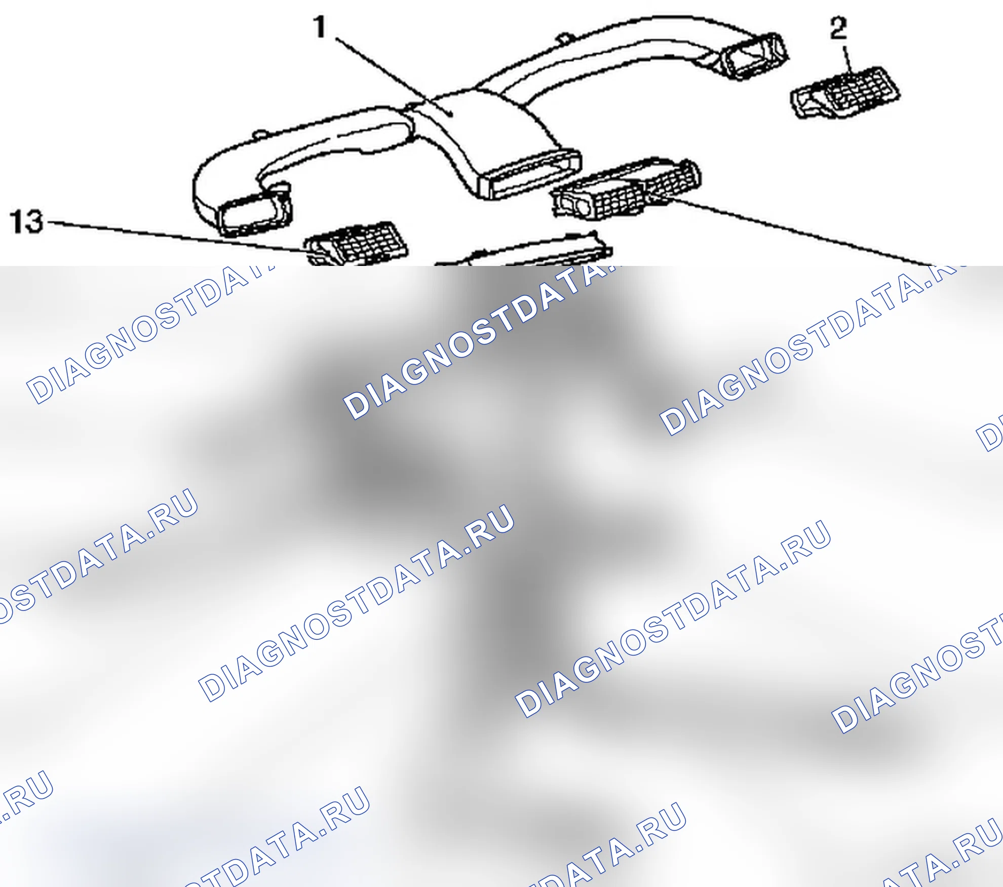 Иллюстрация - Воздухопровод. Opel Astra H