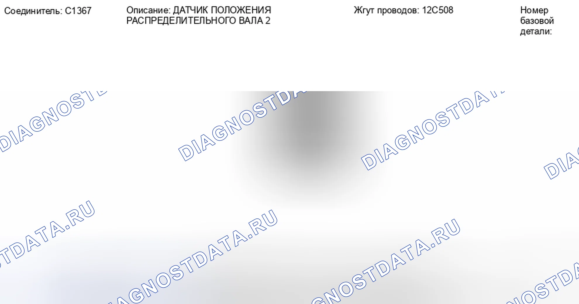 Рис. 218: Датчик 2 положения распределительного вала, вид с торца разъема (C1367). Hyundai Lafesta I рестайлинг