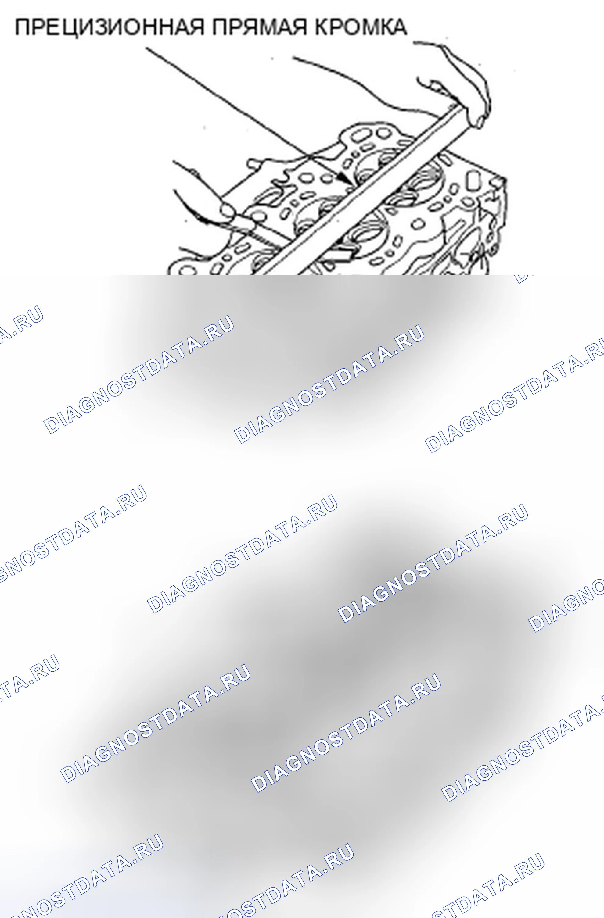Рис. 259: Проверка головки цилиндров на коробление. Honda Odyssey IV