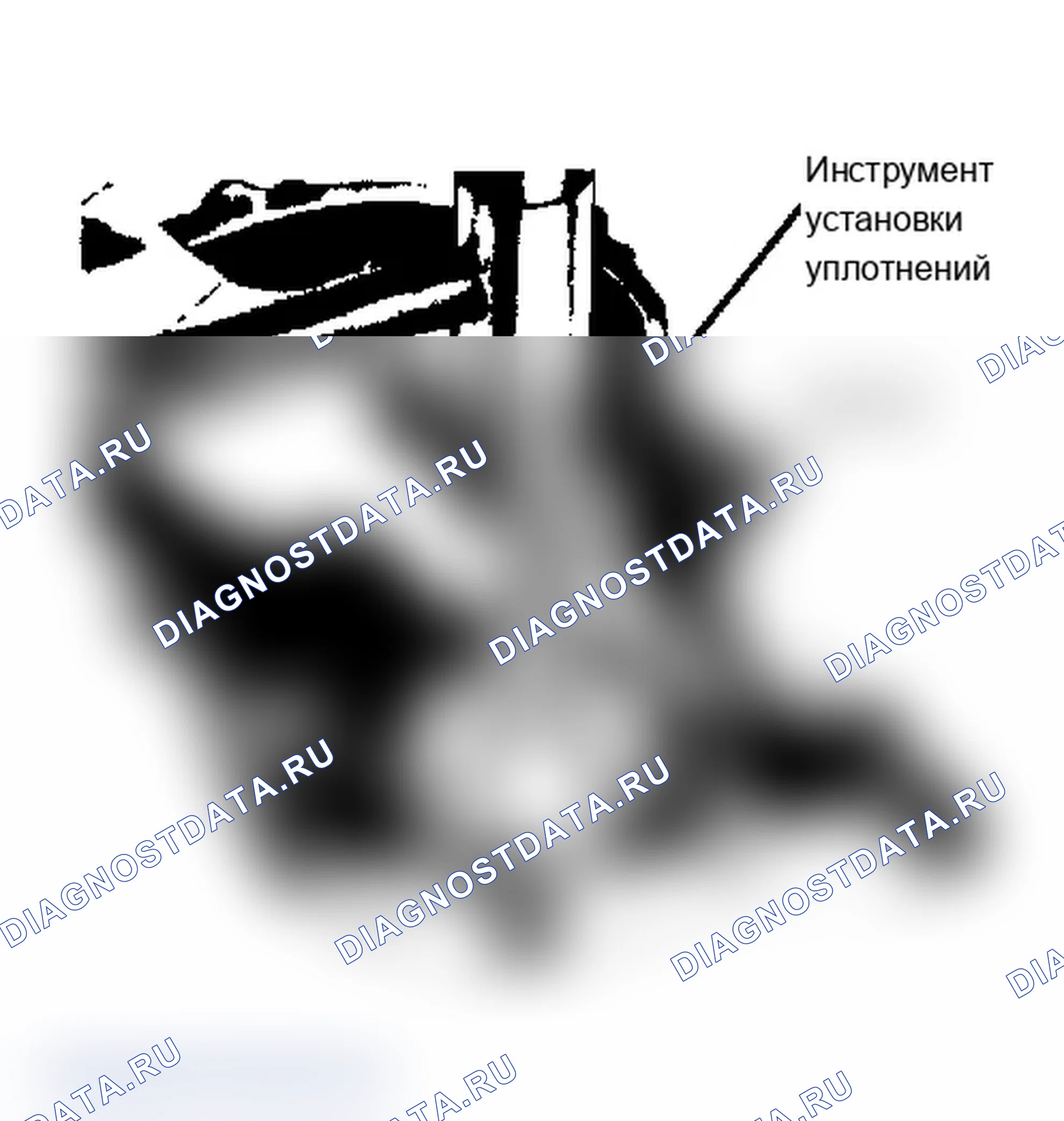 Рис. 35: Установка масляного уплотнения передней крышки Полностью уплотнение седла в углублении передней крышки.. Ford Cab & Chassis Ranger 