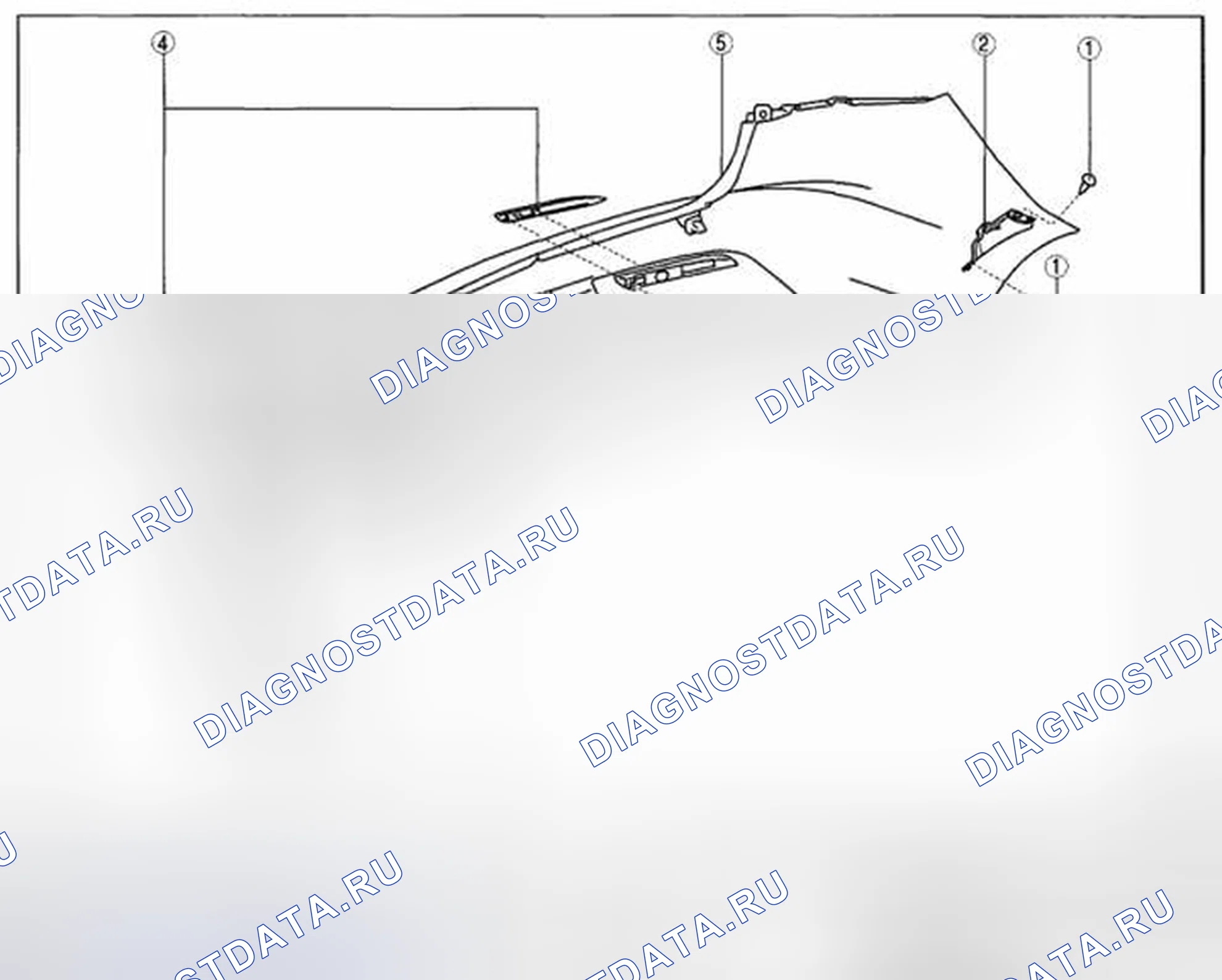Рис. 72: РАЗБОРКА / СБОРКА ЗАДНЕГО БАМПЕРА. Honda CR-V IV рестайлинг